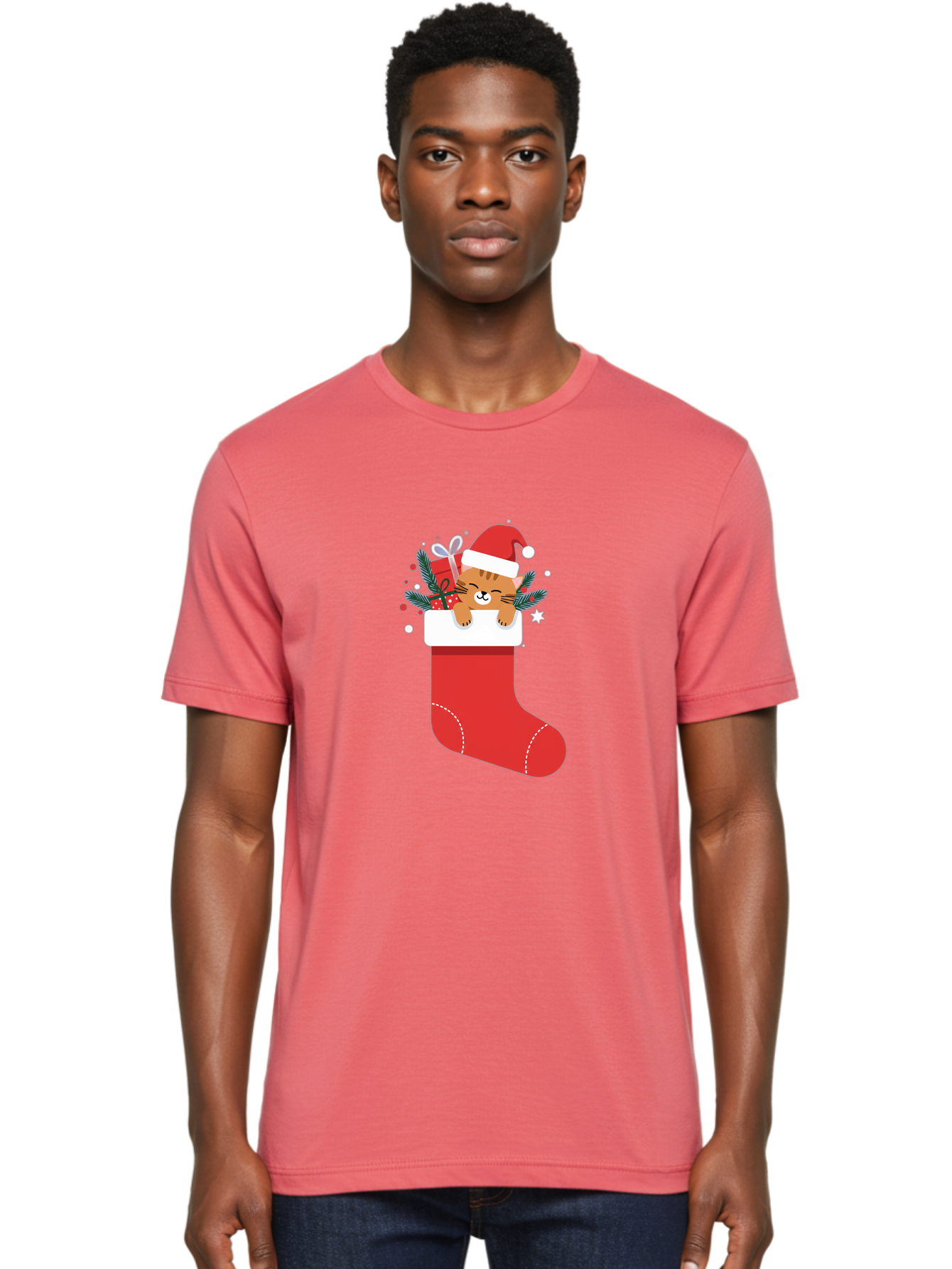 Cat-In-Christmas-Stocking Men'S Graphic Tee, 100% Cotton, Comfortable Casual Summer Wear, Machine Washable, Vintage Camera, Old Camera, Antique Camera, Black Camera, Classic Photography, Photography Equipment, Nostalgic Device, Film Camera, Bal979