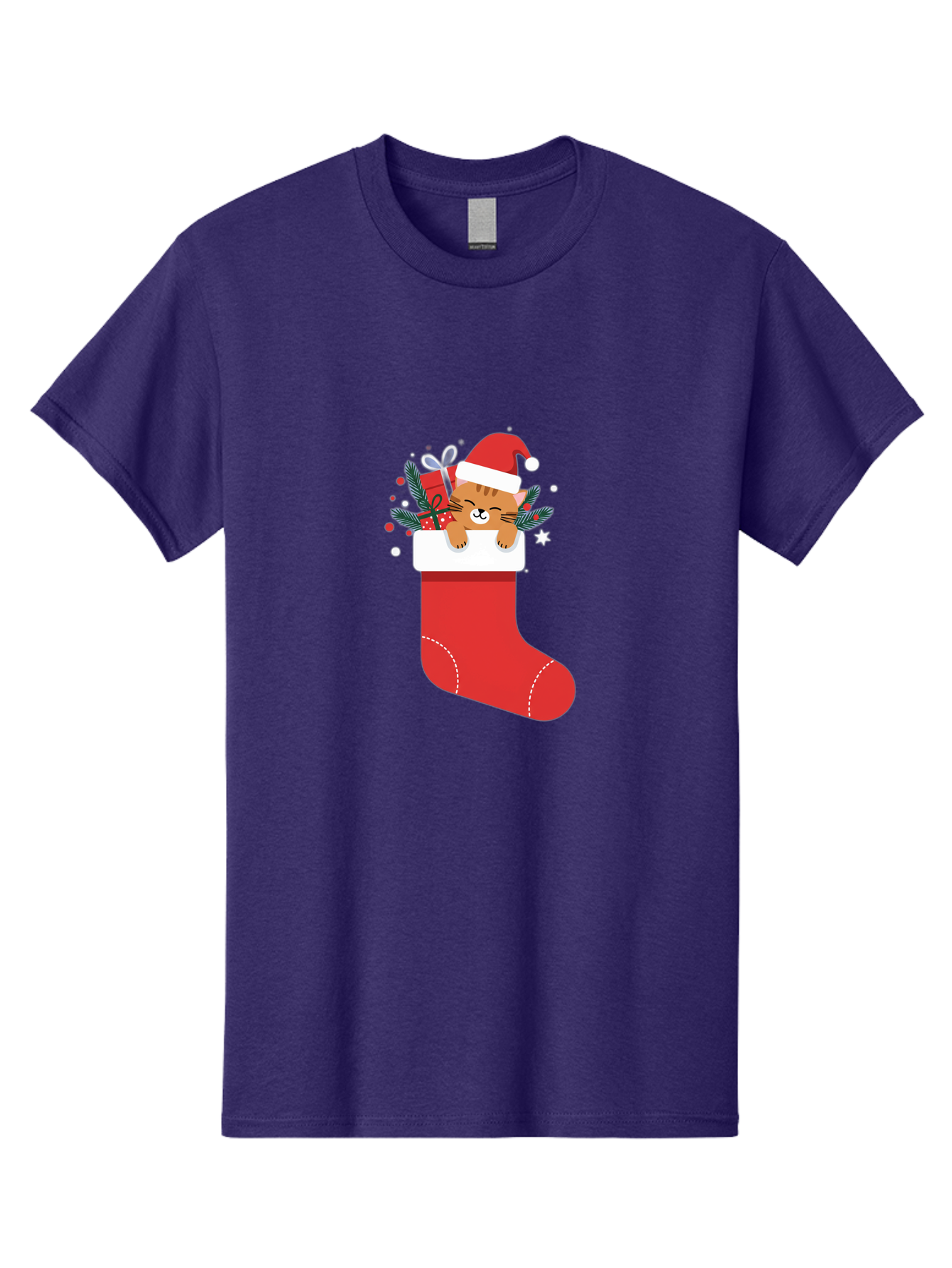 Cat-In-Christmas-Stocking Men'S Graphic Tee, 100% Cotton, Comfortable Casual Summer Wear, Machine Washable, Vintage Camera, Old Camera, Antique Camera, Black Camera, Classic Photography, Photography Equipment, Nostalgic Device, Film Camera, Bal979