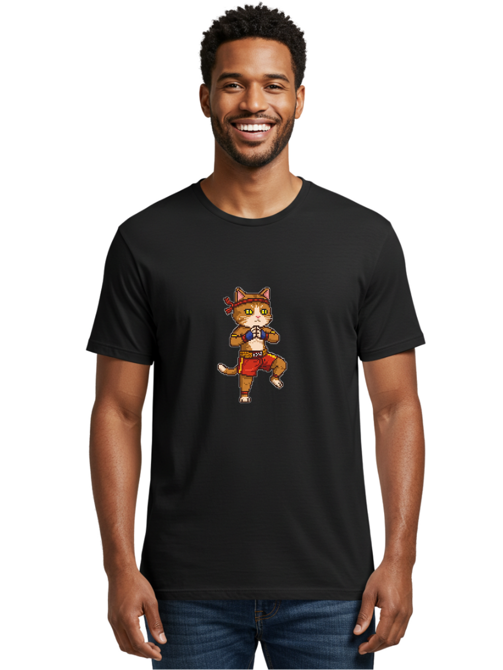 Cat-In-Fighting-Stance Men'S Graphic Tee, 100% Cotton, Comfortable Casual Summer Wear, Machine Washable, Vintage Camera, Old Camera, Antique Camera, Black Camera, Classic Photography, Photography Equipment, Nostalgic Device, Film Camera, Bal980