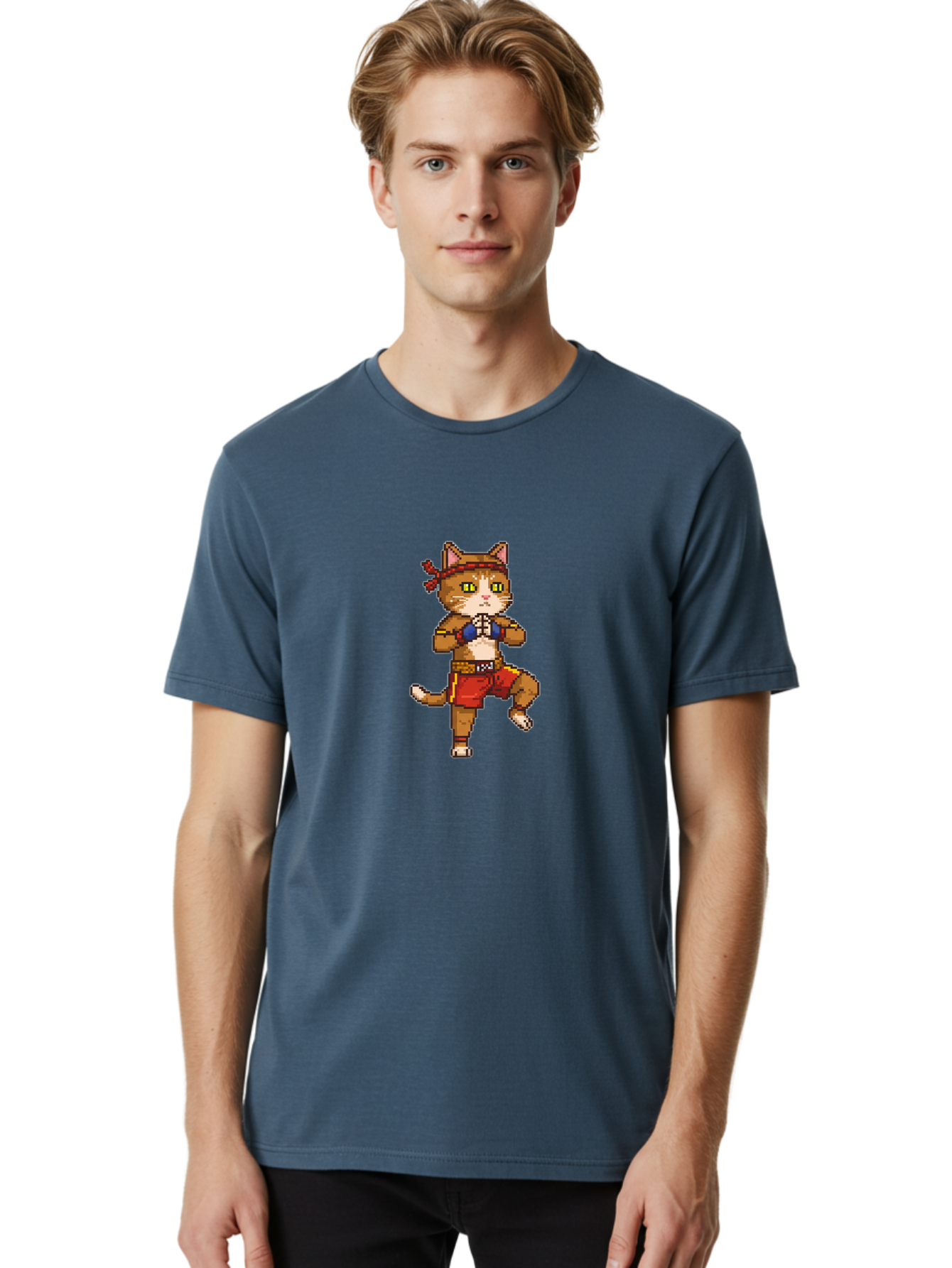 Cat-In-Fighting-Stance Men'S Graphic Tee, 100% Cotton, Comfortable Casual Summer Wear, Machine Washable, Vintage Camera, Old Camera, Antique Camera, Black Camera, Classic Photography, Photography Equipment, Nostalgic Device, Film Camera, Bal980