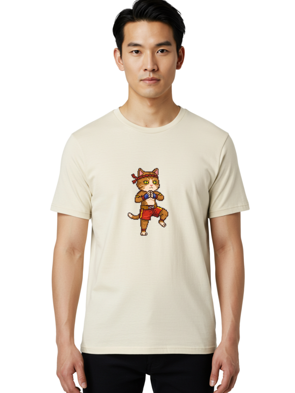 Cat-In-Fighting-Stance Men'S Graphic Tee, 100% Cotton, Comfortable Casual Summer Wear, Machine Washable, Vintage Camera, Old Camera, Antique Camera, Black Camera, Classic Photography, Photography Equipment, Nostalgic Device, Film Camera, Bal980