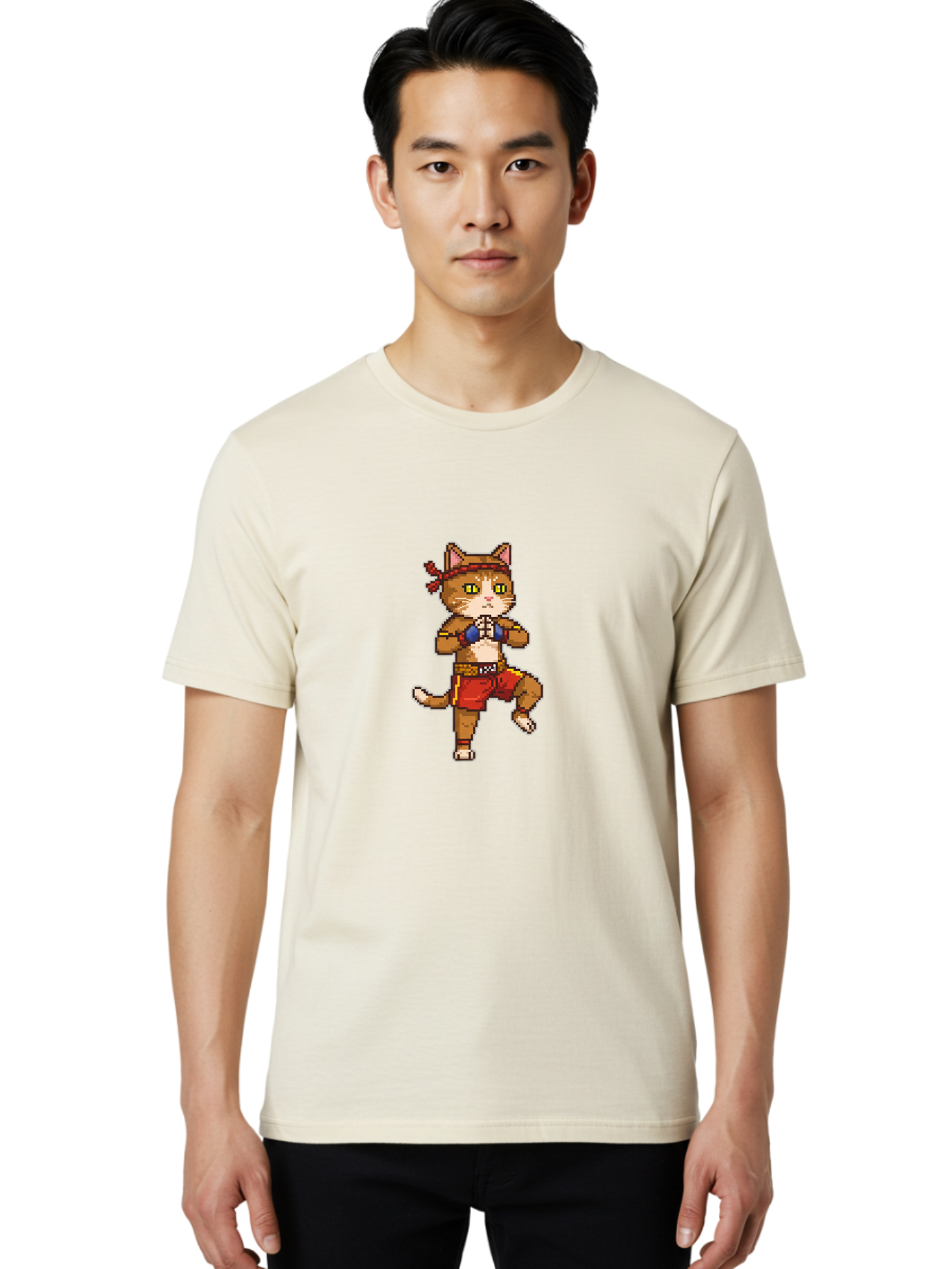 Cat-In-Fighting-Stance Men'S Graphic Tee, 100% Cotton, Comfortable Casual Summer Wear, Machine Washable, Vintage Camera, Old Camera, Antique Camera, Black Camera, Classic Photography, Photography Equipment, Nostalgic Device, Film Camera, Bal980