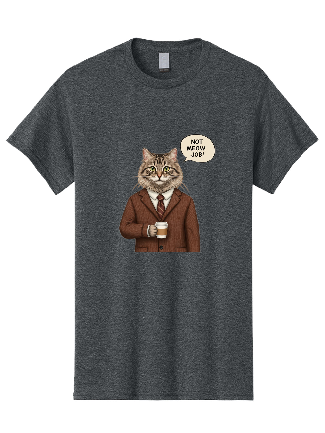 Cat-In-Suit-Not-Meow-Job Men'S Graphic Tee, 100% Cotton, Comfortable Casual Summer Wear, Machine Washable, Vintage Camera, Old Camera, Antique Camera, Black Camera, Classic Photography, Photography Equipment, Nostalgic Device, Film Camera, Bal981