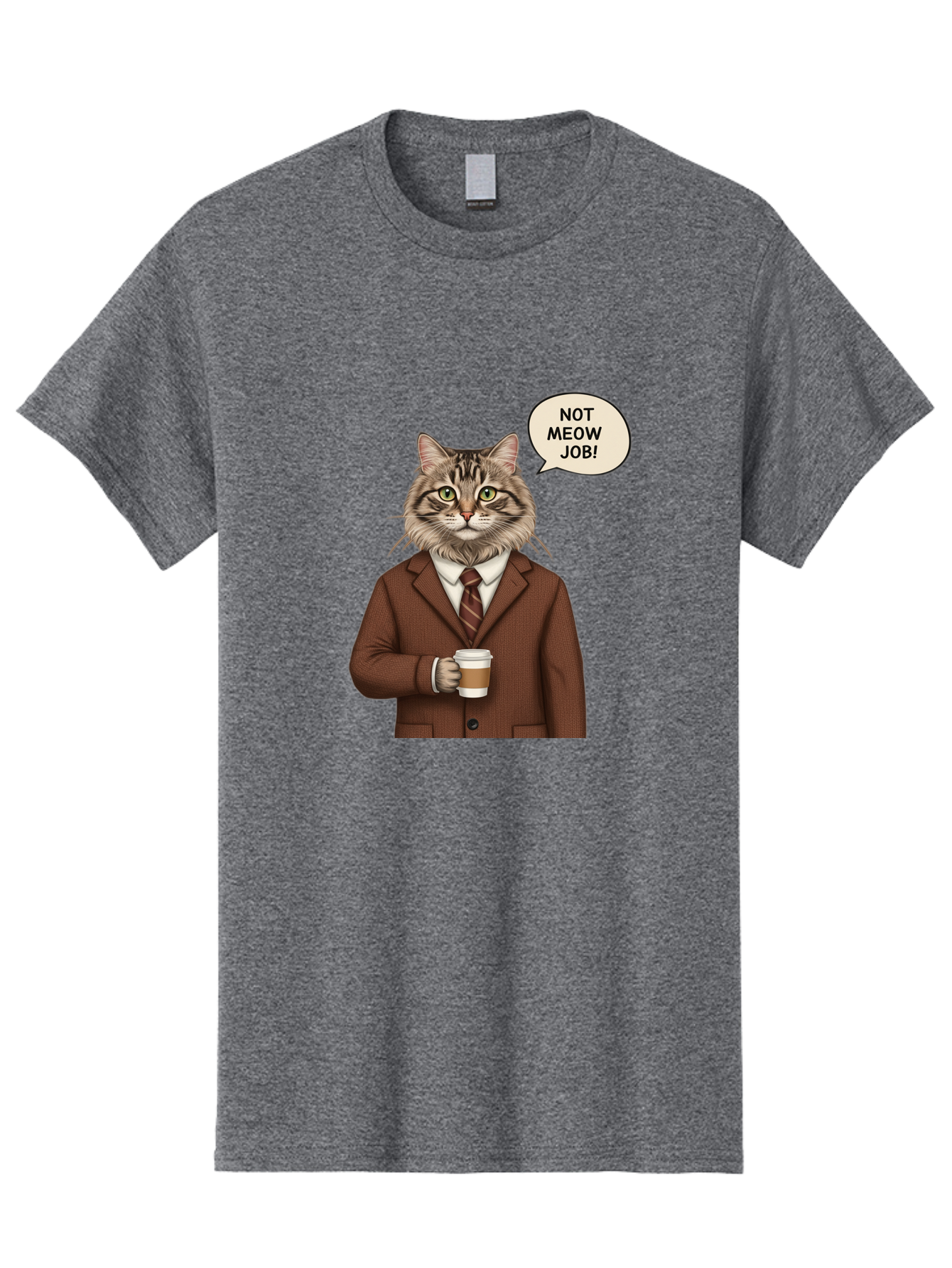 Cat-In-Suit-Not-Meow-Job Men'S Graphic Tee, 100% Cotton, Comfortable Casual Summer Wear, Machine Washable, Vintage Camera, Old Camera, Antique Camera, Black Camera, Classic Photography, Photography Equipment, Nostalgic Device, Film Camera, Bal981