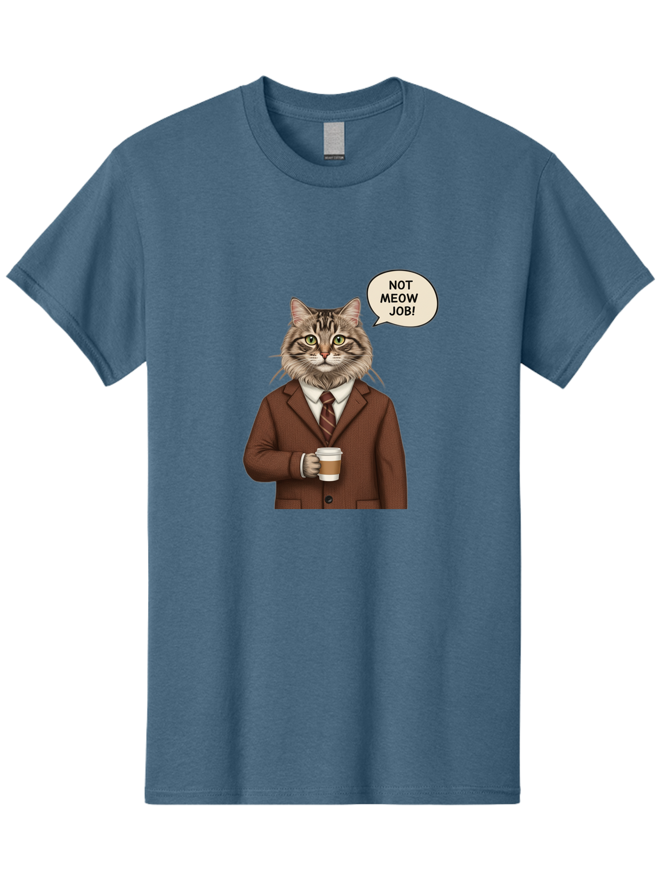 Cat-In-Suit-Not-Meow-Job Men'S Graphic Tee, 100% Cotton, Comfortable Casual Summer Wear, Machine Washable, Vintage Camera, Old Camera, Antique Camera, Black Camera, Classic Photography, Photography Equipment, Nostalgic Device, Film Camera, Bal981