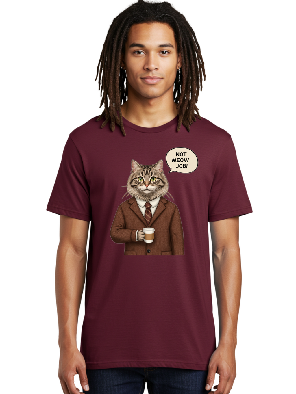 Cat-In-Suit-Not-Meow-Job Men'S Graphic Tee, 100% Cotton, Comfortable Casual Summer Wear, Machine Washable, Vintage Camera, Old Camera, Antique Camera, Black Camera, Classic Photography, Photography Equipment, Nostalgic Device, Film Camera, Bal981