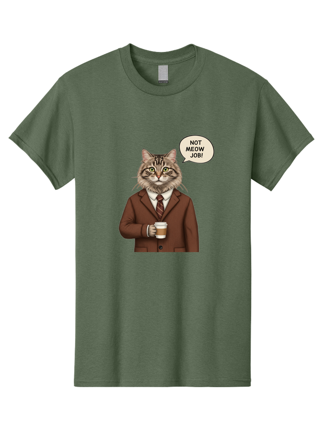 Cat-In-Suit-Not-Meow-Job Men'S Graphic Tee, 100% Cotton, Comfortable Casual Summer Wear, Machine Washable, Vintage Camera, Old Camera, Antique Camera, Black Camera, Classic Photography, Photography Equipment, Nostalgic Device, Film Camera, Bal981