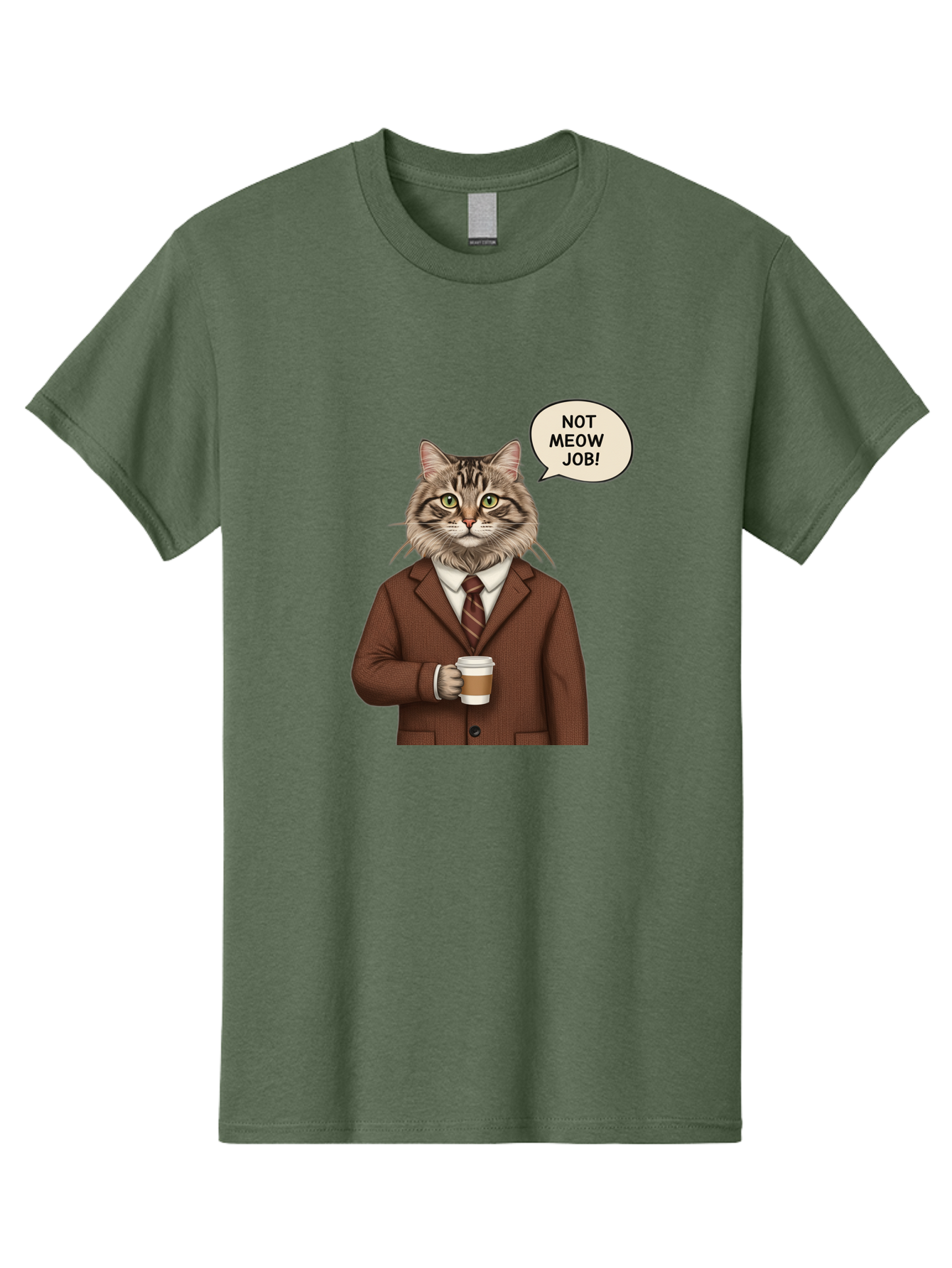 Cat-In-Suit-Not-Meow-Job Men'S Graphic Tee, 100% Cotton, Comfortable Casual Summer Wear, Machine Washable, Vintage Camera, Old Camera, Antique Camera, Black Camera, Classic Photography, Photography Equipment, Nostalgic Device, Film Camera, Bal981