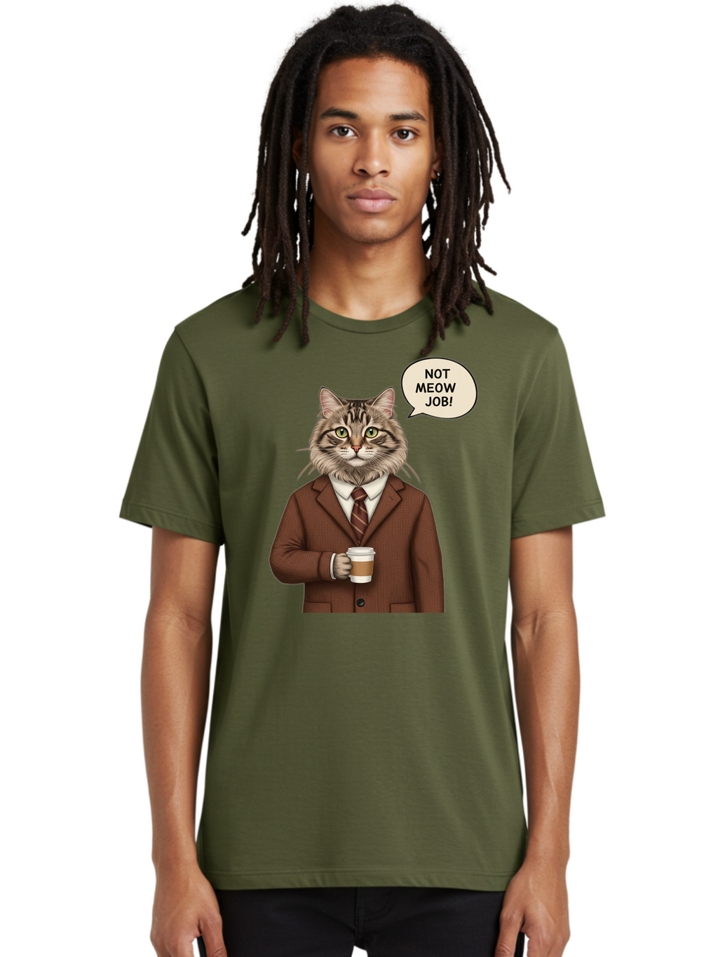 Cat-In-Suit-Not-Meow-Job Men'S Graphic Tee, 100% Cotton, Comfortable Casual Summer Wear, Machine Washable, Vintage Camera, Old Camera, Antique Camera, Black Camera, Classic Photography, Photography Equipment, Nostalgic Device, Film Camera, Bal981