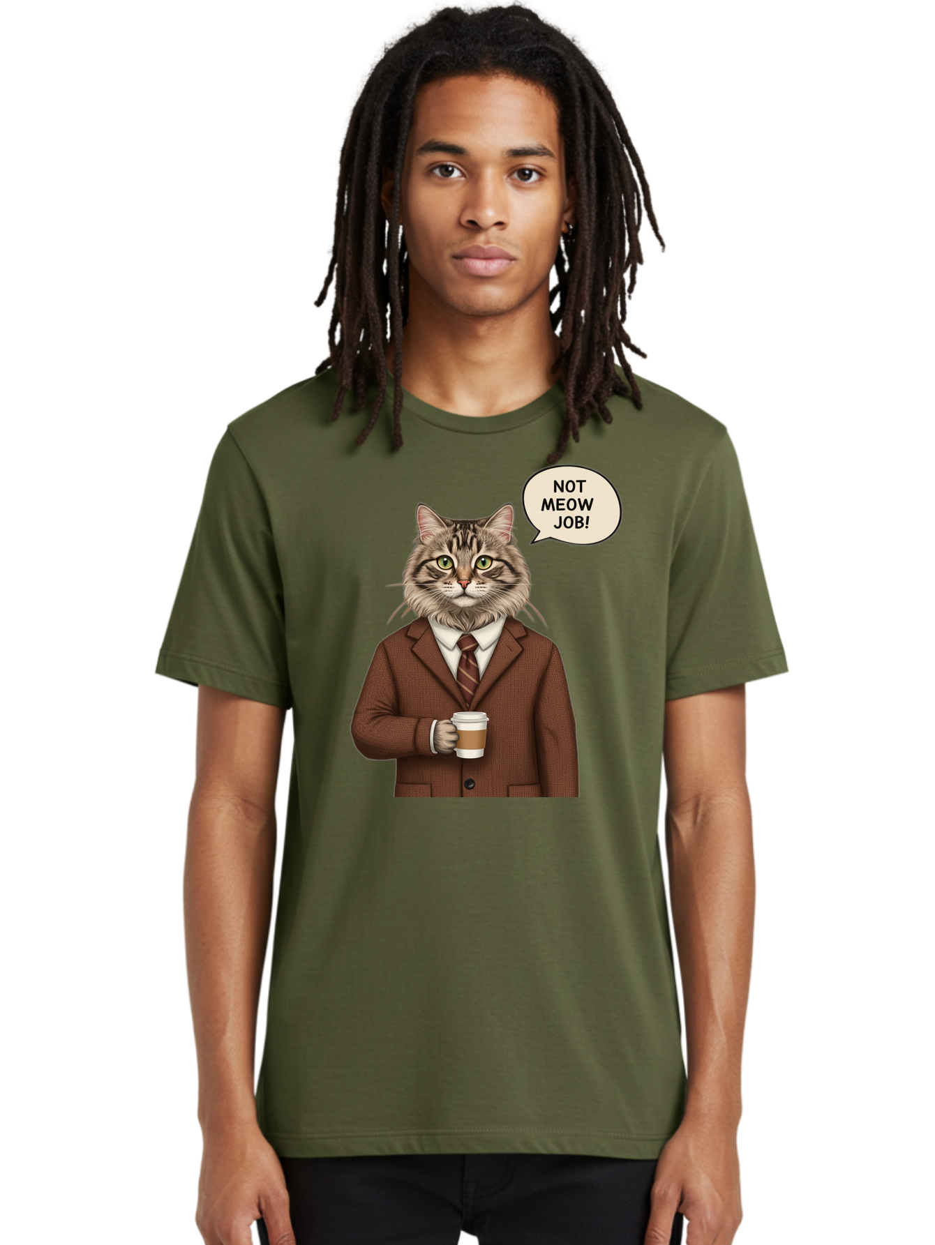 Cat-In-Suit-Not-Meow-Job Men'S Graphic Tee, 100% Cotton, Comfortable Casual Summer Wear, Machine Washable, Vintage Camera, Old Camera, Antique Camera, Black Camera, Classic Photography, Photography Equipment, Nostalgic Device, Film Camera, Bal981