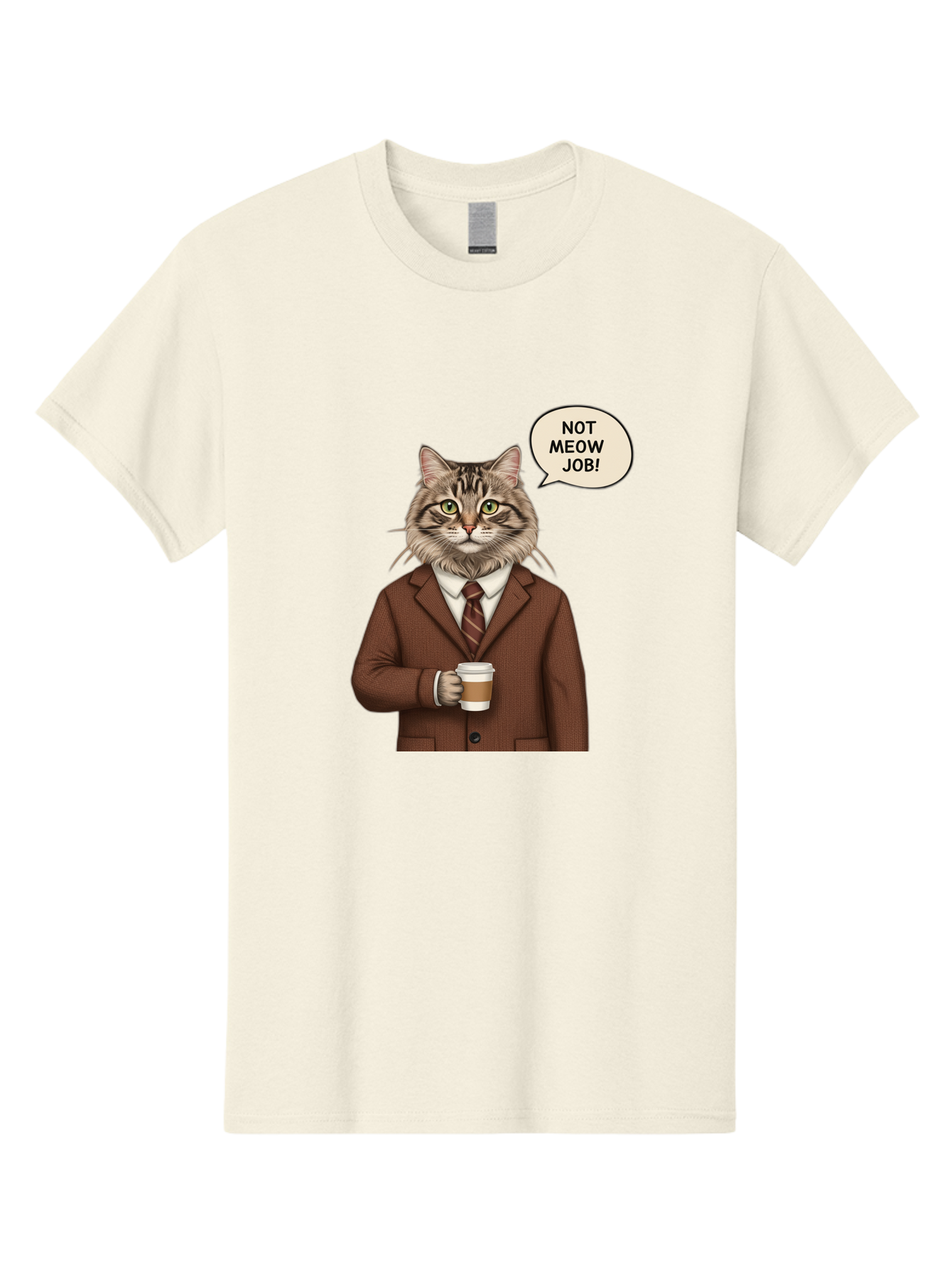 Cat-In-Suit-Not-Meow-Job Men'S Graphic Tee, 100% Cotton, Comfortable Casual Summer Wear, Machine Washable, Vintage Camera, Old Camera, Antique Camera, Black Camera, Classic Photography, Photography Equipment, Nostalgic Device, Film Camera, Bal981