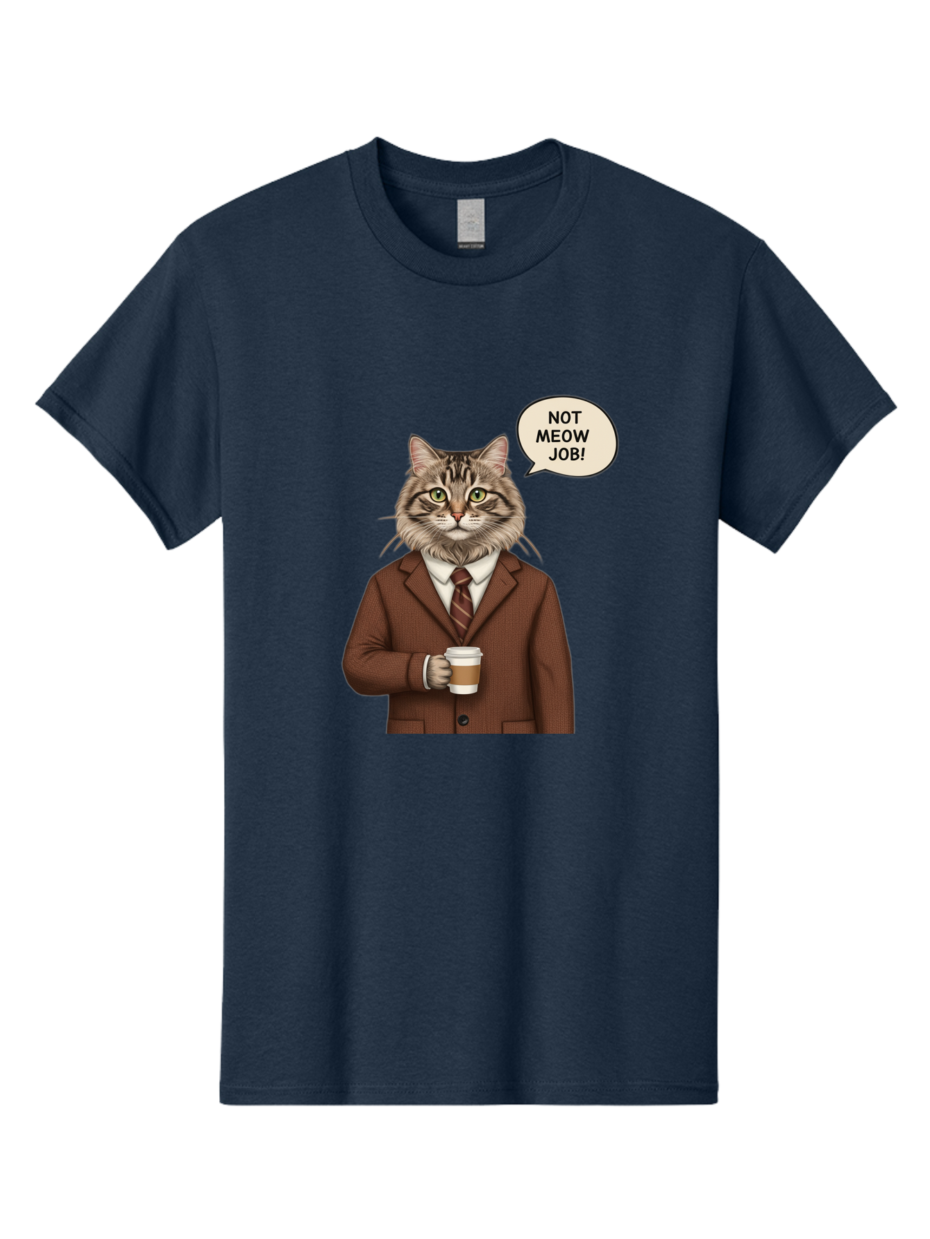 Cat-In-Suit-Not-Meow-Job Men'S Graphic Tee, 100% Cotton, Comfortable Casual Summer Wear, Machine Washable, Vintage Camera, Old Camera, Antique Camera, Black Camera, Classic Photography, Photography Equipment, Nostalgic Device, Film Camera, Bal981
