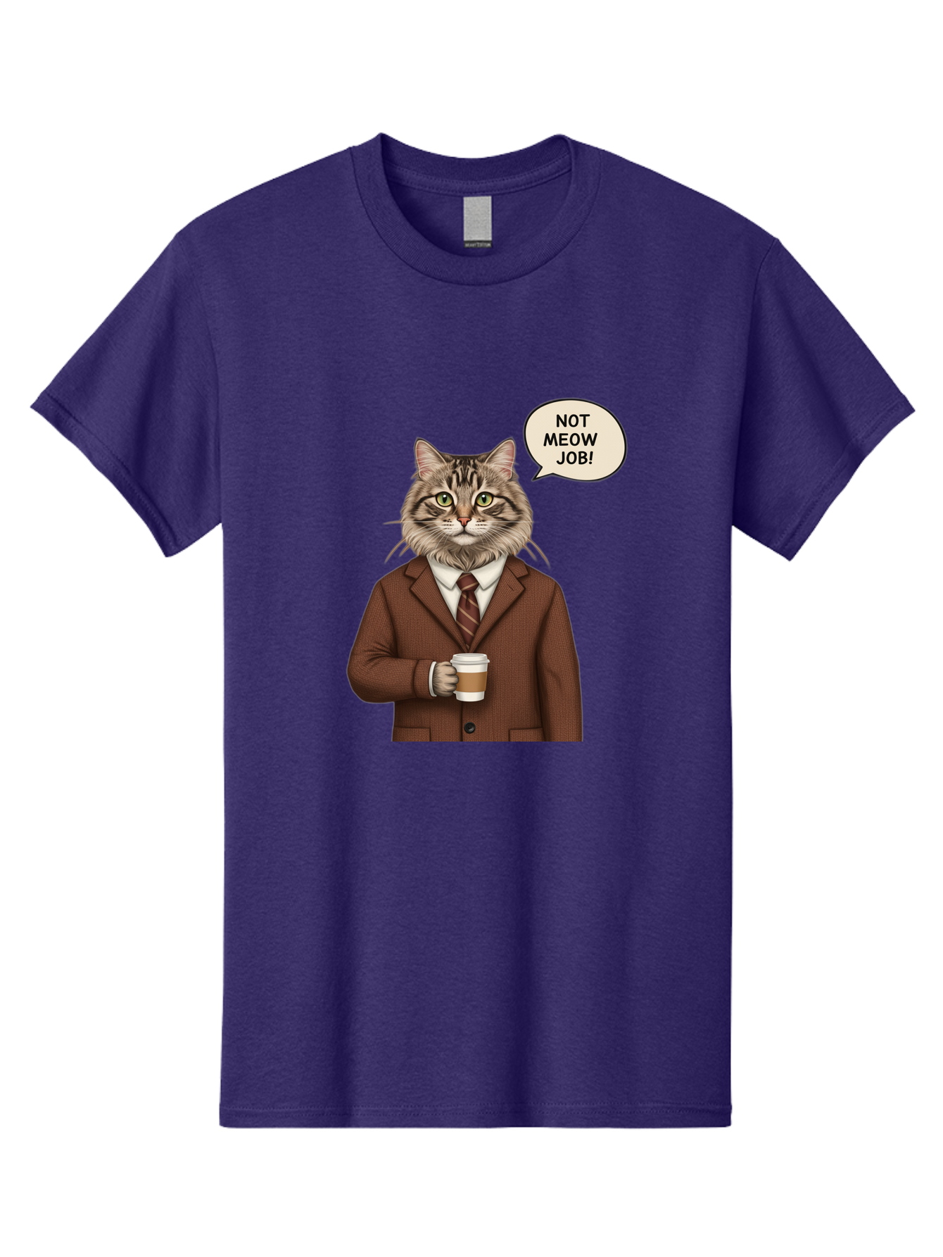 Cat-In-Suit-Not-Meow-Job Men'S Graphic Tee, 100% Cotton, Comfortable Casual Summer Wear, Machine Washable, Vintage Camera, Old Camera, Antique Camera, Black Camera, Classic Photography, Photography Equipment, Nostalgic Device, Film Camera, Bal981