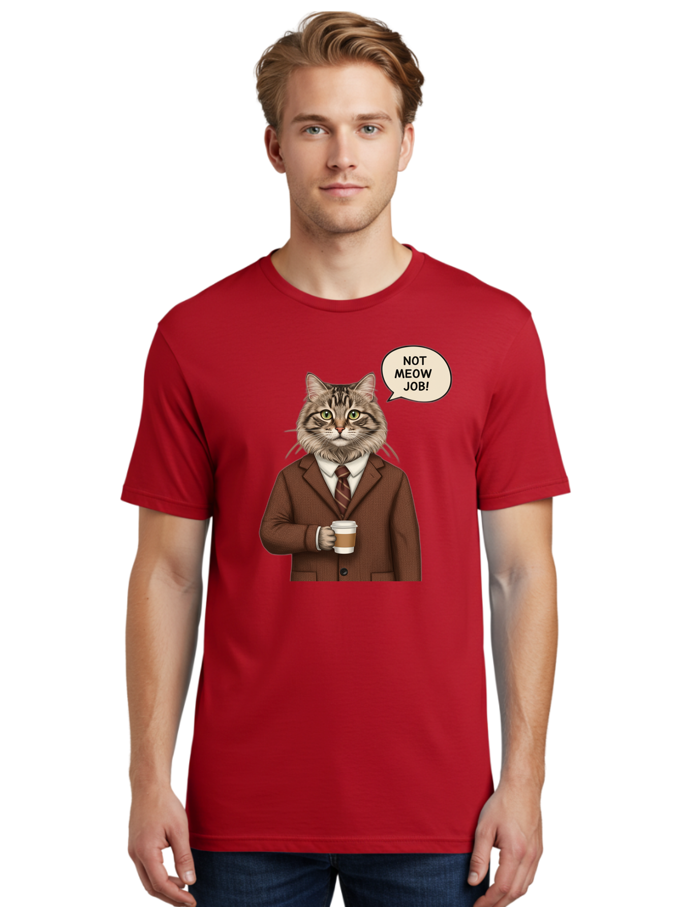 Cat-In-Suit-Not-Meow-Job Men'S Graphic Tee, 100% Cotton, Comfortable Casual Summer Wear, Machine Washable, Vintage Camera, Old Camera, Antique Camera, Black Camera, Classic Photography, Photography Equipment, Nostalgic Device, Film Camera, Bal981