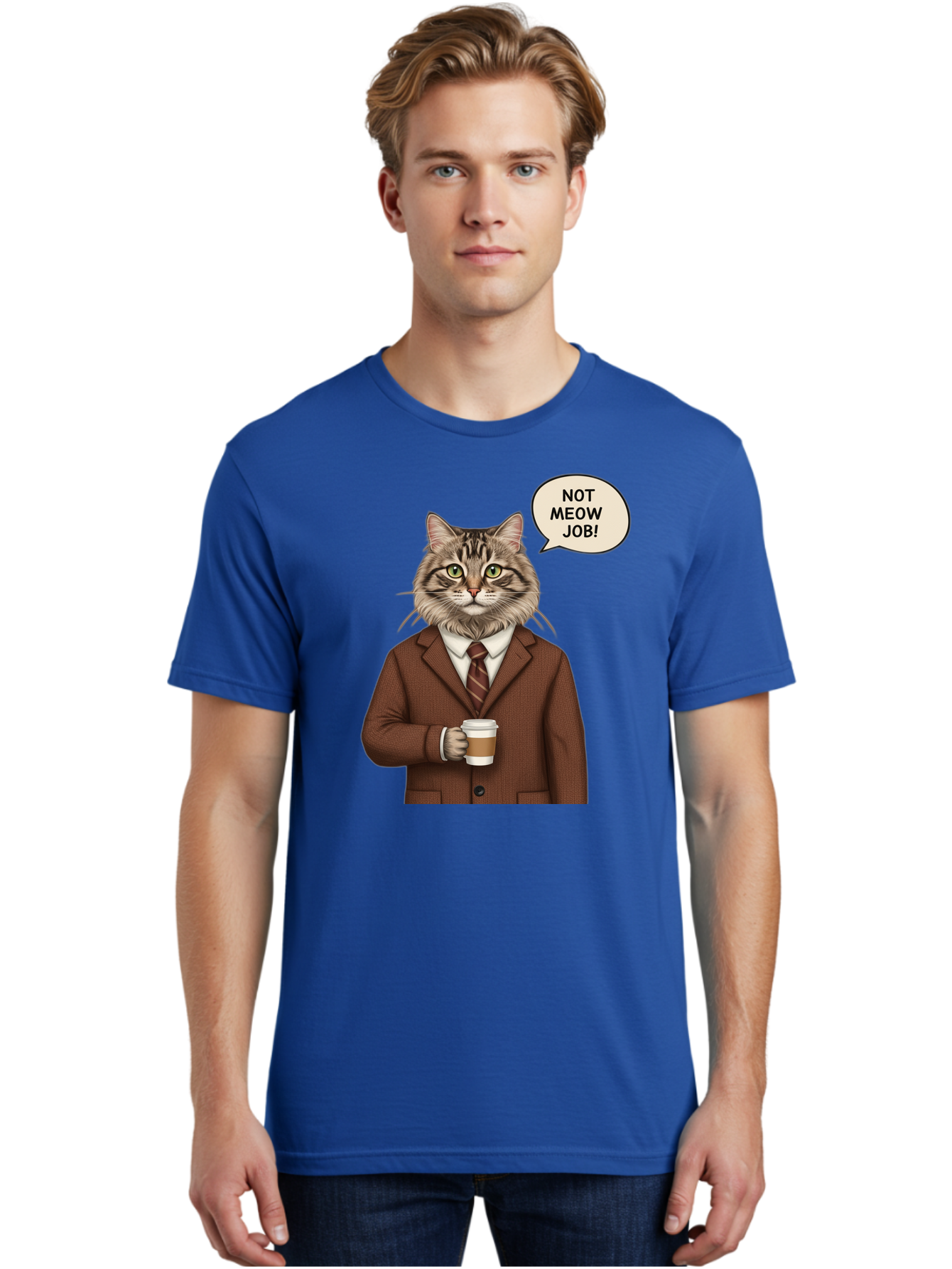 Cat-In-Suit-Not-Meow-Job Men'S Graphic Tee, 100% Cotton, Comfortable Casual Summer Wear, Machine Washable, Vintage Camera, Old Camera, Antique Camera, Black Camera, Classic Photography, Photography Equipment, Nostalgic Device, Film Camera, Bal981