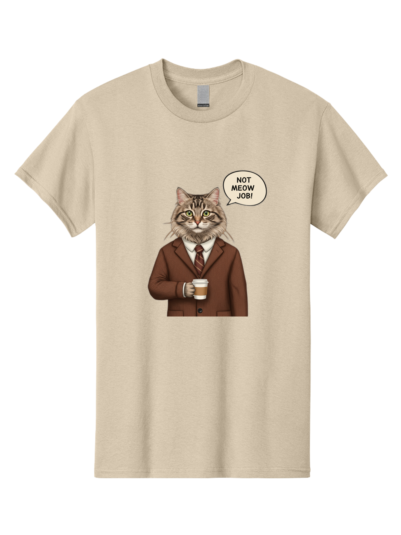 Cat-In-Suit-Not-Meow-Job Men'S Graphic Tee, 100% Cotton, Comfortable Casual Summer Wear, Machine Washable, Vintage Camera, Old Camera, Antique Camera, Black Camera, Classic Photography, Photography Equipment, Nostalgic Device, Film Camera, Bal981