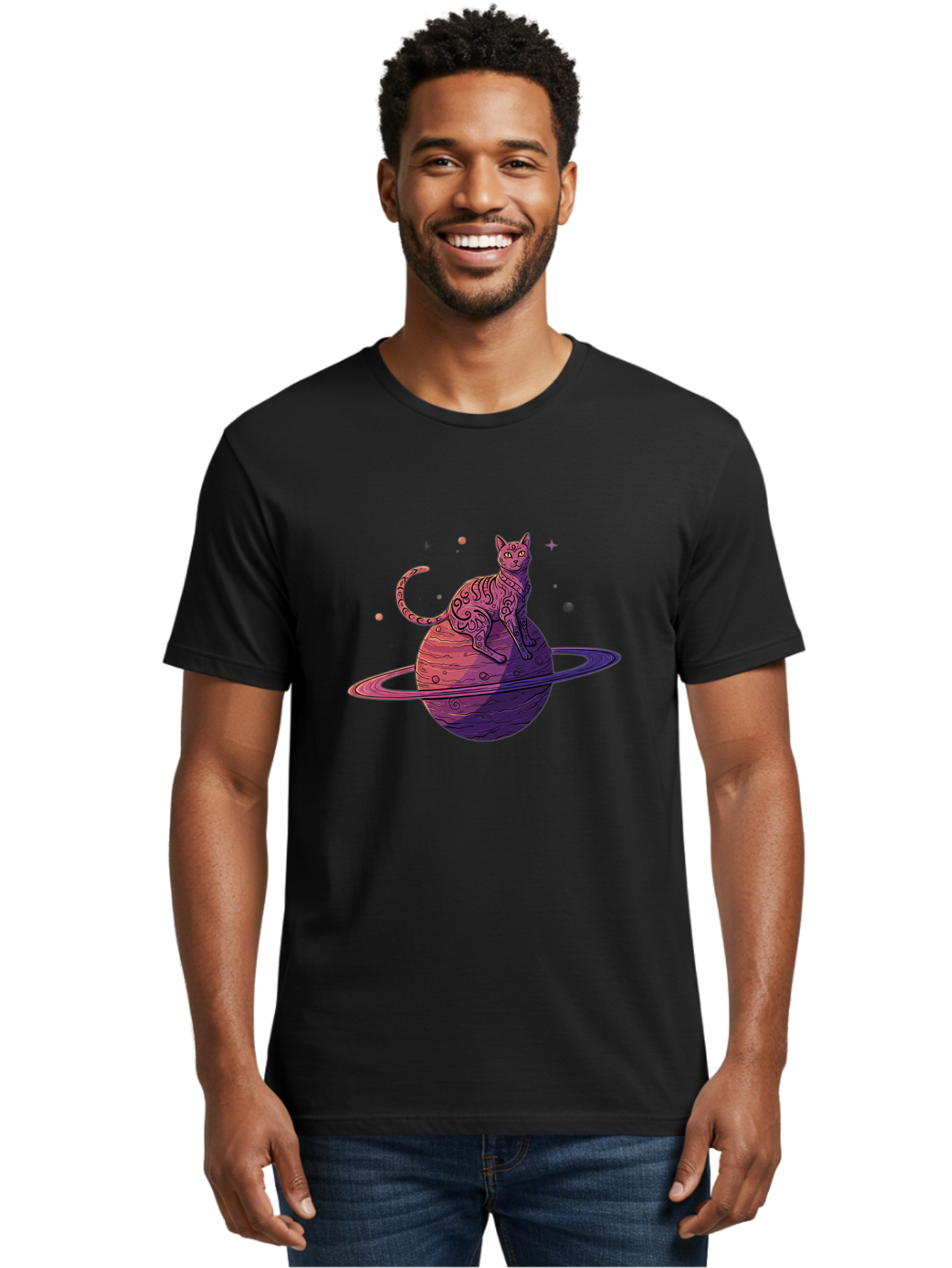Cat-On-Planet-1 Men'S Graphic Tee, 100% Cotton, Comfortable Casual Summer Wear, Machine Washable, Vintage Camera, Old Camera, Antique Camera, Black Camera, Classic Photography, Photography Equipment, Nostalgic Device, Film Camera, Camera Art Bal983