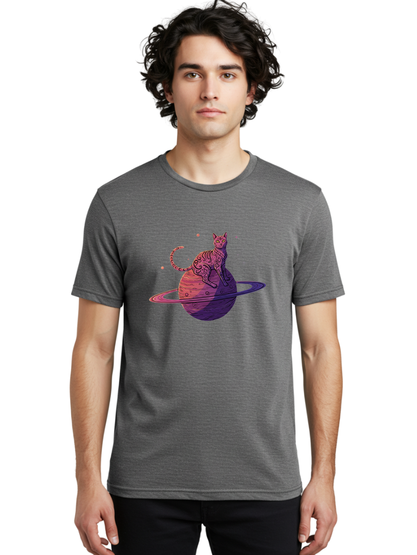 Cat-On-Planet-1 Men'S Graphic Tee, 100% Cotton, Comfortable Casual Summer Wear, Machine Washable, Vintage Camera, Old Camera, Antique Camera, Black Camera, Classic Photography, Photography Equipment, Nostalgic Device, Film Camera, Camera Art Bal983