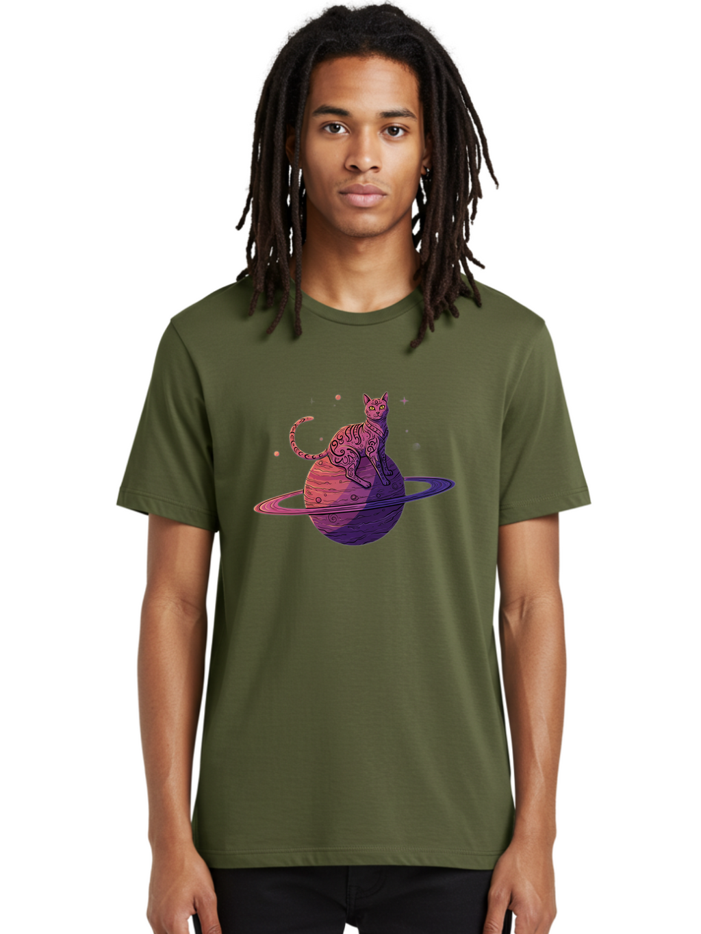 Cat-On-Planet-1 Men'S Graphic Tee, 100% Cotton, Comfortable Casual Summer Wear, Machine Washable, Vintage Camera, Old Camera, Antique Camera, Black Camera, Classic Photography, Photography Equipment, Nostalgic Device, Film Camera, Camera Art Bal983