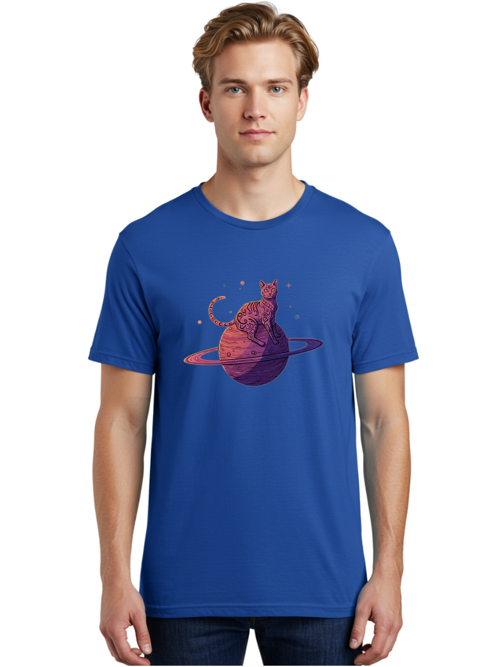 Cat-On-Planet-1 Men'S Graphic Tee, 100% Cotton, Comfortable Casual Summer Wear, Machine Washable, Vintage Camera, Old Camera, Antique Camera, Black Camera, Classic Photography, Photography Equipment, Nostalgic Device, Film Camera, Camera Art Bal983