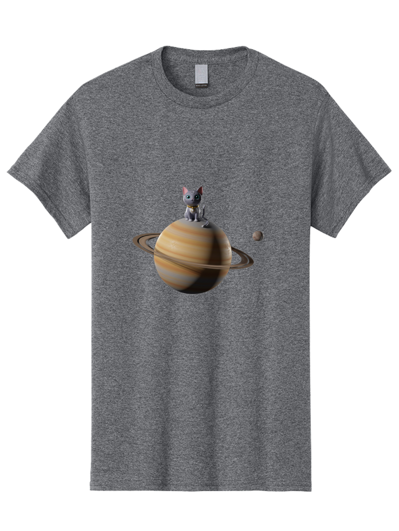 Cat-On-Saturn-1 Men'S Graphic Tee, 100% Cotton, Comfortable Casual Summer Wear, Machine Washable, Vintage Camera, Old Camera, Antique Camera, Black Camera, Classic Photography, Photography Equipment, Nostalgic Device, Film Camera, Camera Art Bal985