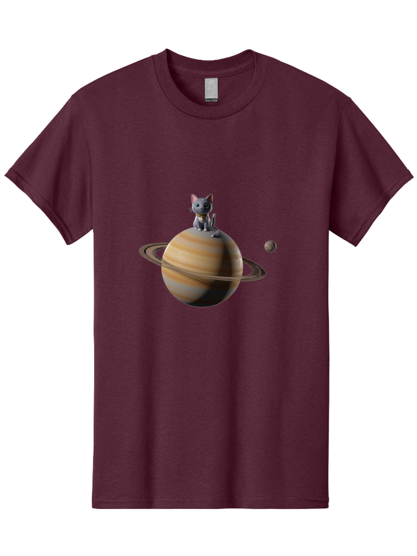 Cat-On-Saturn-1 Men'S Graphic Tee, 100% Cotton, Comfortable Casual Summer Wear, Machine Washable, Vintage Camera, Old Camera, Antique Camera, Black Camera, Classic Photography, Photography Equipment, Nostalgic Device, Film Camera, Camera Art Bal985