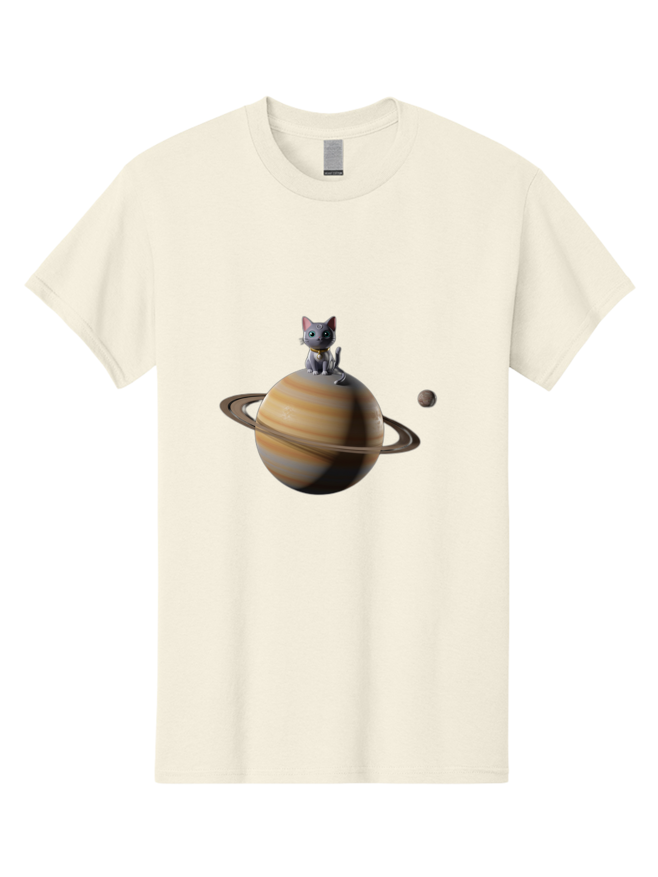 Cat-On-Saturn-1 Men'S Graphic Tee, 100% Cotton, Comfortable Casual Summer Wear, Machine Washable, Vintage Camera, Old Camera, Antique Camera, Black Camera, Classic Photography, Photography Equipment, Nostalgic Device, Film Camera, Camera Art Bal985