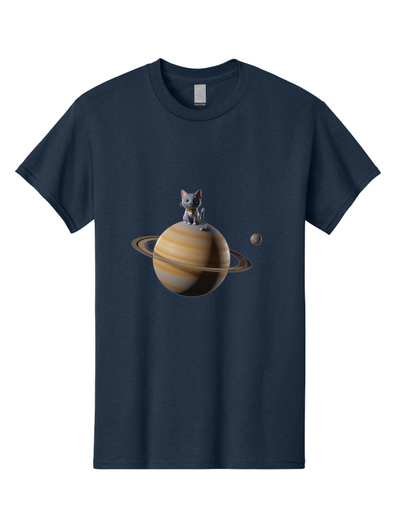Cat-On-Saturn-1 Men'S Graphic Tee, 100% Cotton, Comfortable Casual Summer Wear, Machine Washable, Vintage Camera, Old Camera, Antique Camera, Black Camera, Classic Photography, Photography Equipment, Nostalgic Device, Film Camera, Camera Art Bal985
