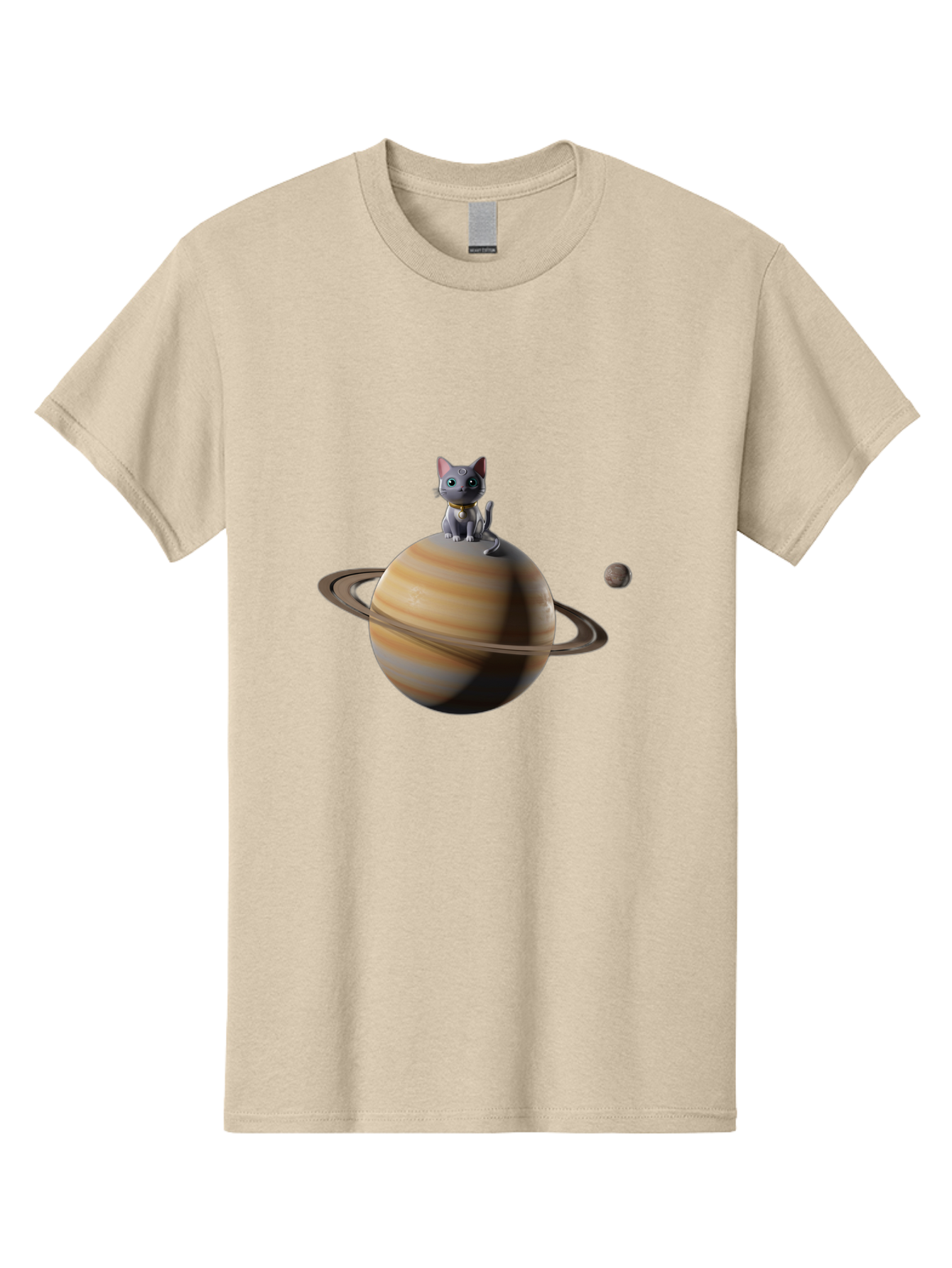 Cat-On-Saturn-1 Men'S Graphic Tee, 100% Cotton, Comfortable Casual Summer Wear, Machine Washable, Vintage Camera, Old Camera, Antique Camera, Black Camera, Classic Photography, Photography Equipment, Nostalgic Device, Film Camera, Camera Art Bal985