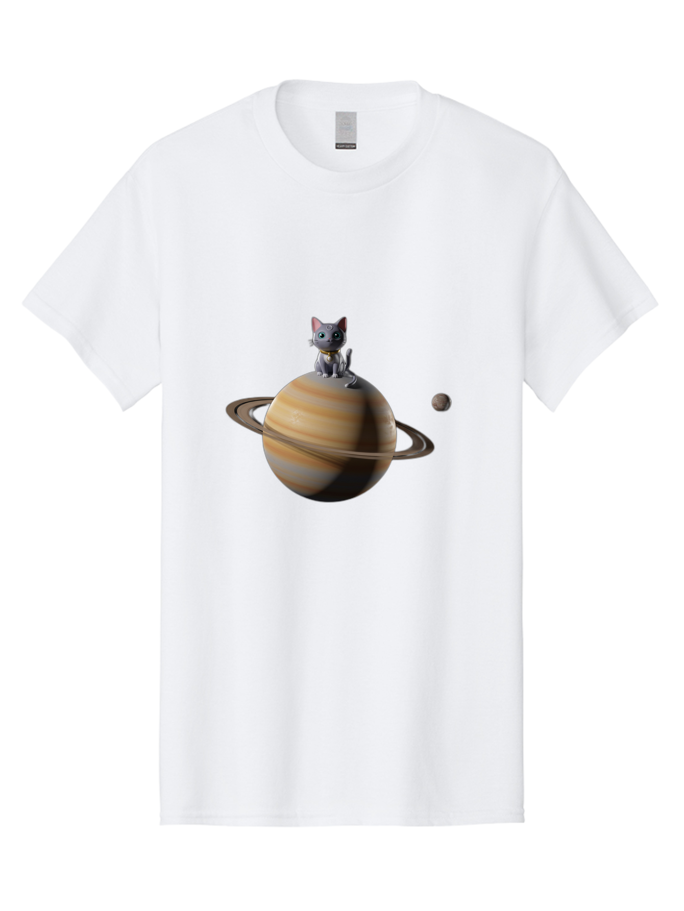 Cat-On-Saturn-1 Men'S Graphic Tee, 100% Cotton, Comfortable Casual Summer Wear, Machine Washable, Vintage Camera, Old Camera, Antique Camera, Black Camera, Classic Photography, Photography Equipment, Nostalgic Device, Film Camera, Camera Art Bal985
