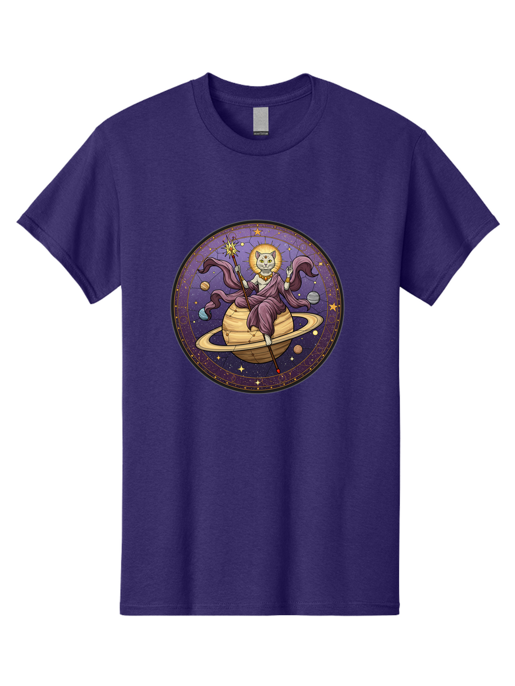 Cat-On-Saturn-2 Men'S Graphic Tee, 100% Cotton, Comfortable Casual Summer Wear, Machine Washable, Vintage Camera, Old Camera, Antique Camera, Black Camera, Classic Photography, Photography Equipment, Nostalgic Device, Film Camera, Camera Art Bal986