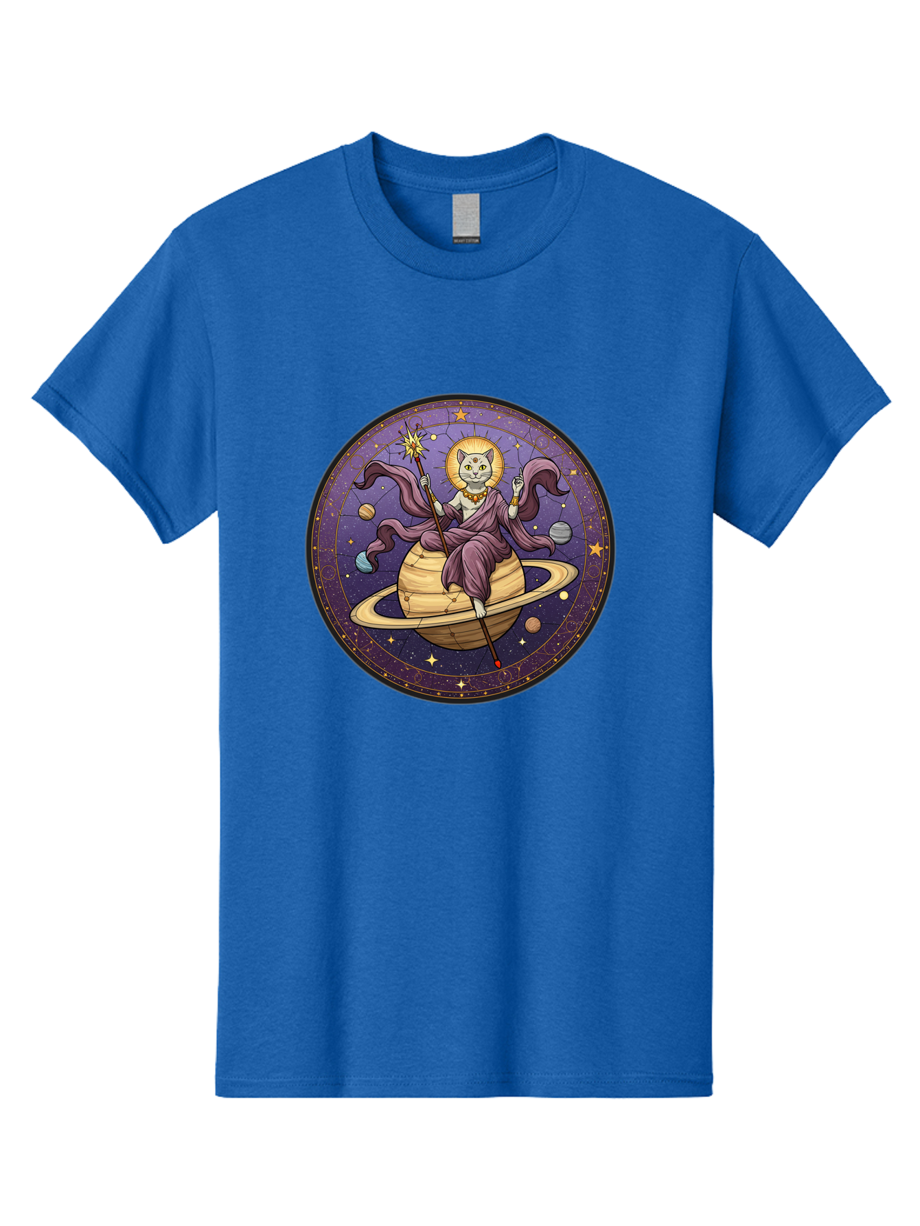 Cat-On-Saturn-2 Men'S Graphic Tee, 100% Cotton, Comfortable Casual Summer Wear, Machine Washable, Vintage Camera, Old Camera, Antique Camera, Black Camera, Classic Photography, Photography Equipment, Nostalgic Device, Film Camera, Camera Art Bal986