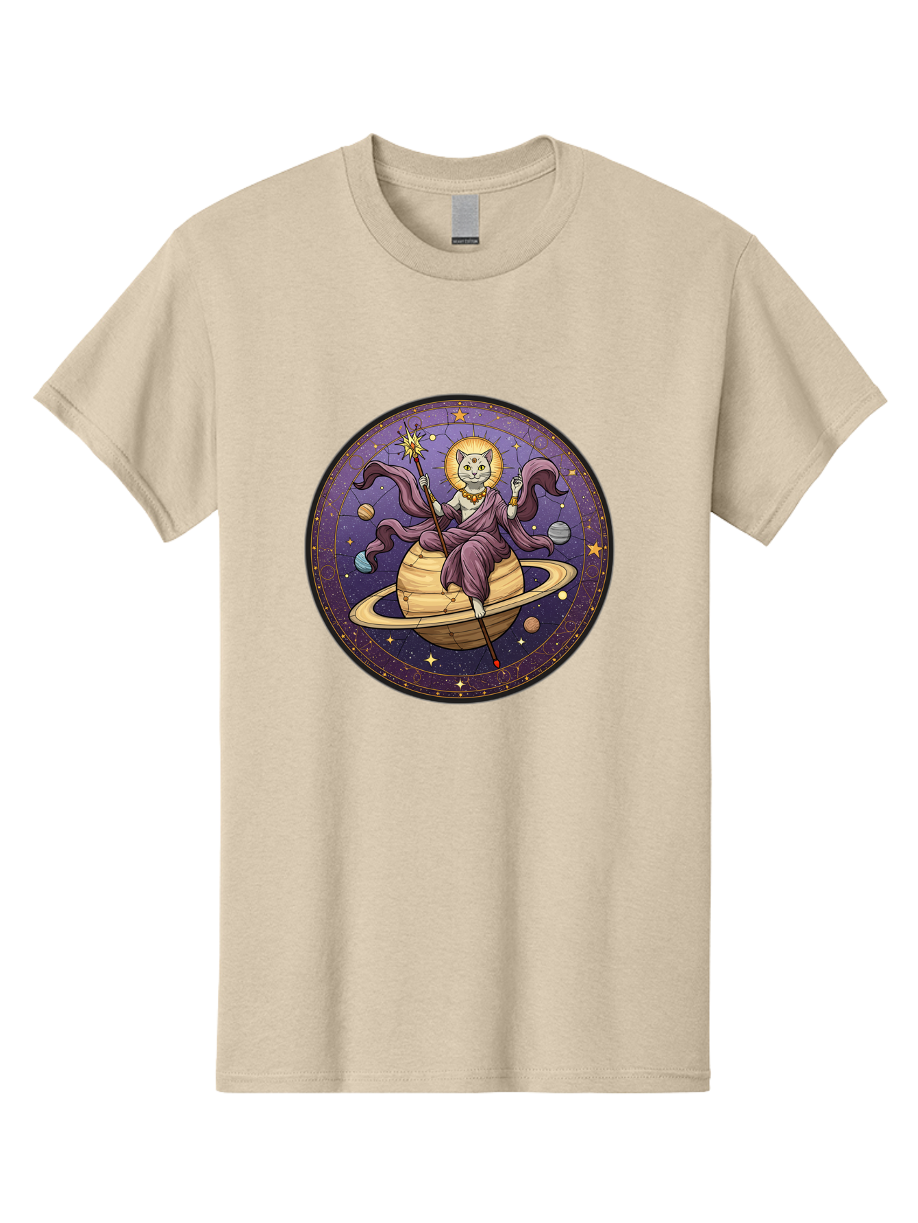 Cat-On-Saturn-2 Men'S Graphic Tee, 100% Cotton, Comfortable Casual Summer Wear, Machine Washable, Vintage Camera, Old Camera, Antique Camera, Black Camera, Classic Photography, Photography Equipment, Nostalgic Device, Film Camera, Camera Art Bal986