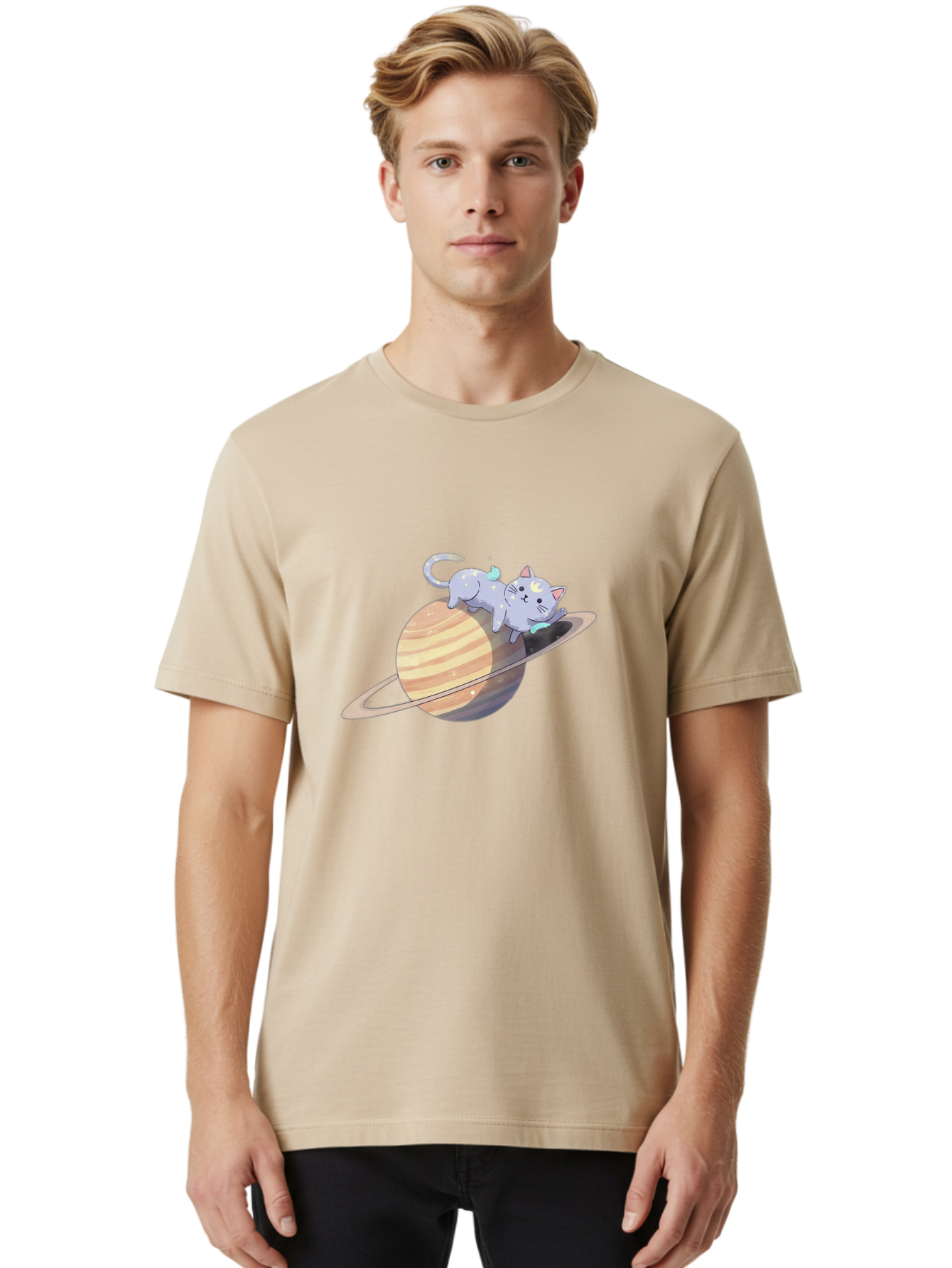 Cat-On-Saturn Men'S Graphic Tee, 100% Cotton, Comfortable Casual Summer Wear, Machine Washable, Vintage Camera, Old Camera, Antique Camera, Black Camera, Classic Photography, Photography Equipment, Nostalgic Device, Film Camera, Camera Art Bal987