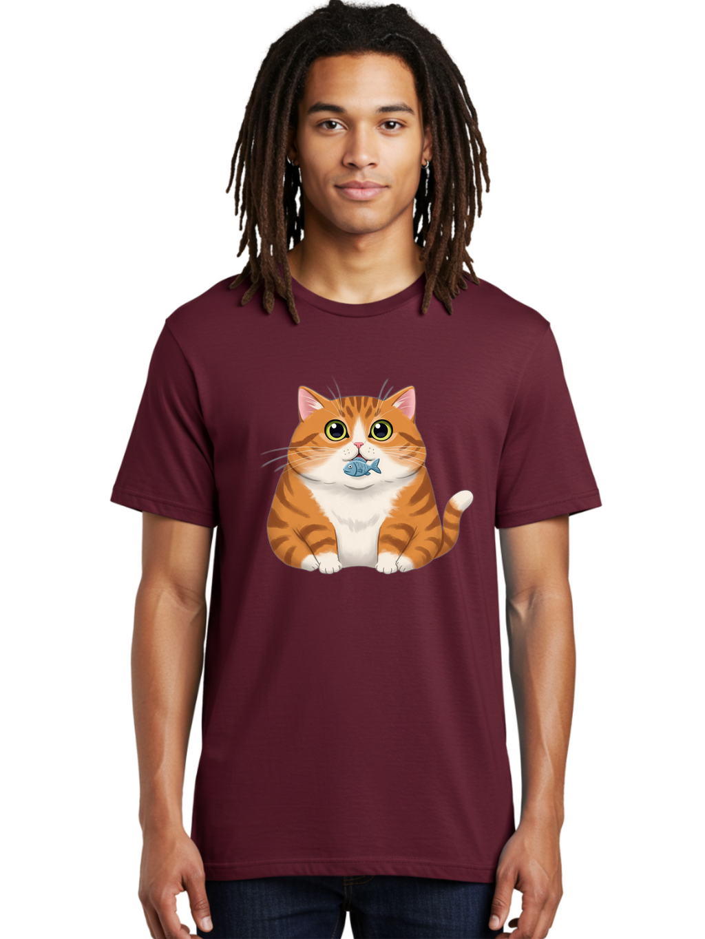 Cat-With-Fish-1 Men'S Graphic Tee, 100% Cotton, Comfortable Casual Summer Wear, Machine Washable, Vintage Camera, Old Camera, Antique Camera, Black Camera, Classic Photography, Photography Equipment, Nostalgic Device, Film Camera, Camera Art Bal988