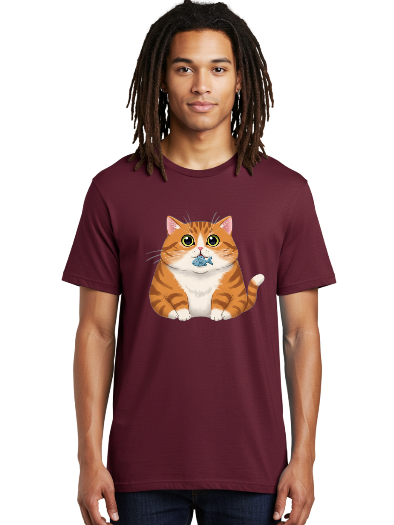 Cat-With-Fish-1 Men'S Graphic Tee, 100% Cotton, Comfortable Casual Summer Wear, Machine Washable, Vintage Camera, Old Camera, Antique Camera, Black Camera, Classic Photography, Photography Equipment, Nostalgic Device, Film Camera, Camera Art Bal988