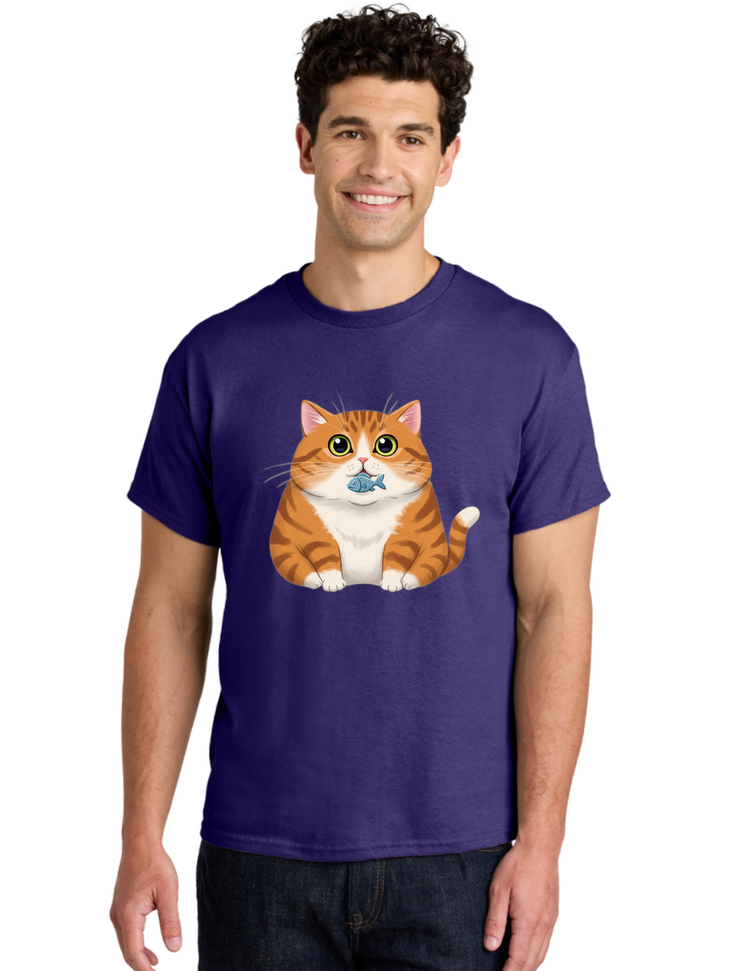 Cat-With-Fish-1 Men'S Graphic Tee, 100% Cotton, Comfortable Casual Summer Wear, Machine Washable, Vintage Camera, Old Camera, Antique Camera, Black Camera, Classic Photography, Photography Equipment, Nostalgic Device, Film Camera, Camera Art Bal988