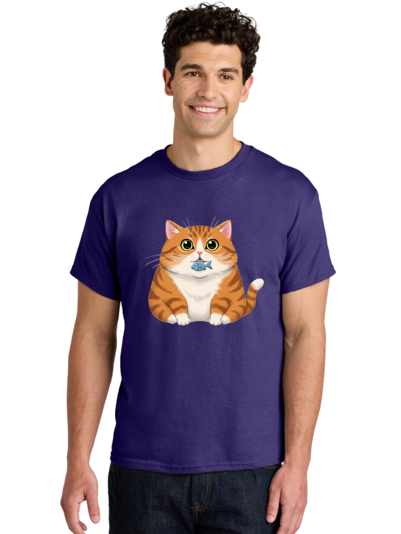 Cat-With-Fish-1 Men'S Graphic Tee, 100% Cotton, Comfortable Casual Summer Wear, Machine Washable, Vintage Camera, Old Camera, Antique Camera, Black Camera, Classic Photography, Photography Equipment, Nostalgic Device, Film Camera, Camera Art Bal988