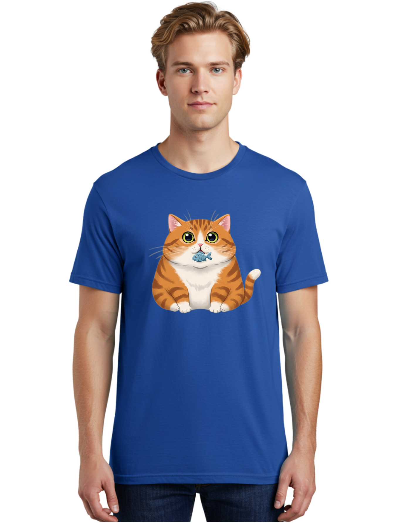 Cat-With-Fish-1 Men'S Graphic Tee, 100% Cotton, Comfortable Casual Summer Wear, Machine Washable, Vintage Camera, Old Camera, Antique Camera, Black Camera, Classic Photography, Photography Equipment, Nostalgic Device, Film Camera, Camera Art Bal988