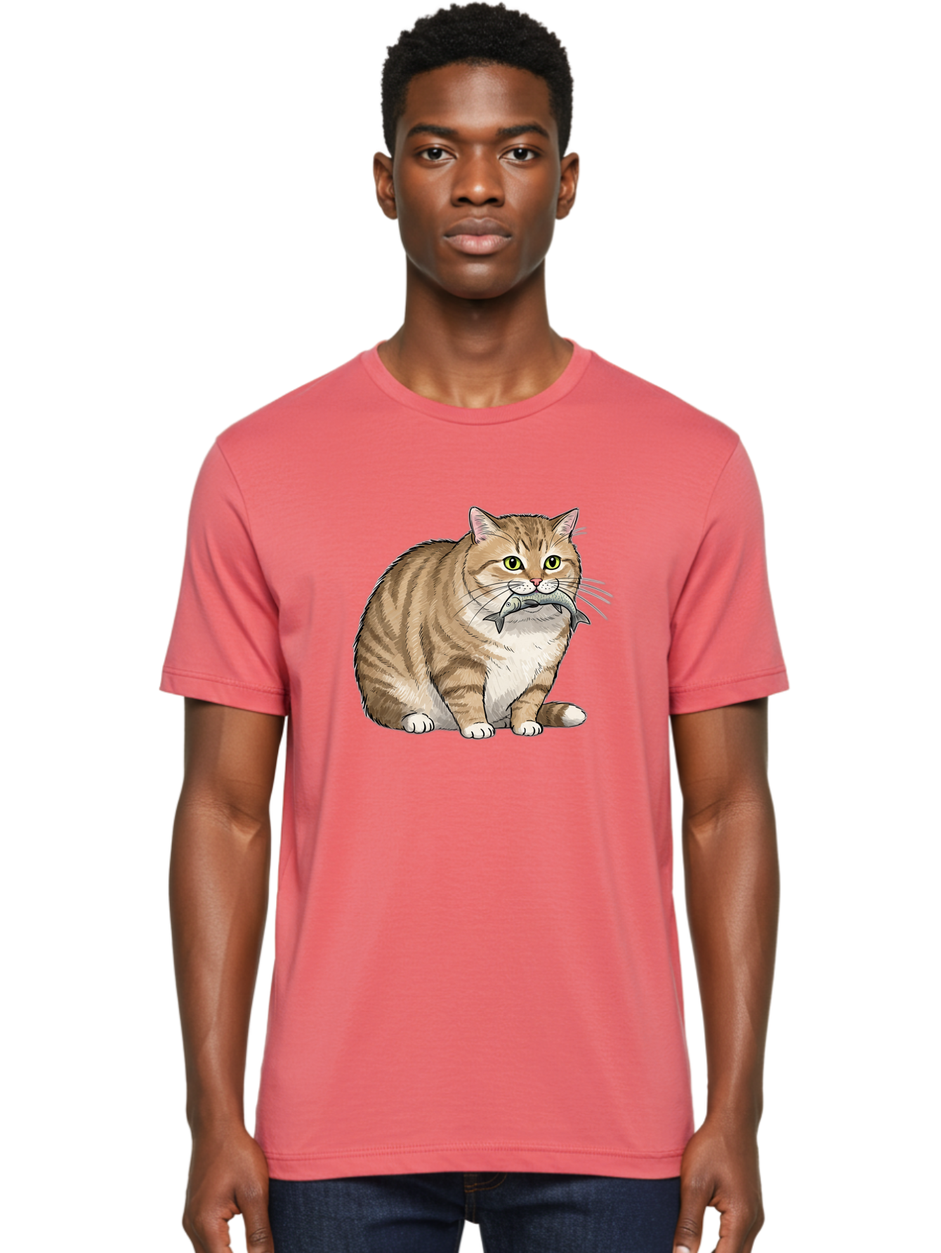 Cat-With-Fish-10 Men'S Graphic Tee, 100% Cotton, Comfortable Casual Summer Wear, Machine Washable, Vintage Camera, Old Camera, Antique Camera, Black Camera, Classic Photography, Photography Equipment, Nostalgic Device, Film Camera, Camera Art Bal989