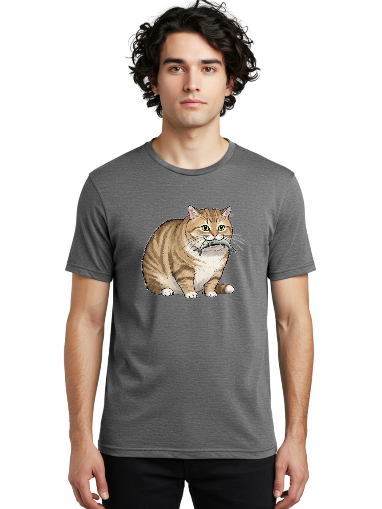 Cat-With-Fish-10 Men'S Graphic Tee, 100% Cotton, Comfortable Casual Summer Wear, Machine Washable, Vintage Camera, Old Camera, Antique Camera, Black Camera, Classic Photography, Photography Equipment, Nostalgic Device, Film Camera, Camera Art Bal989