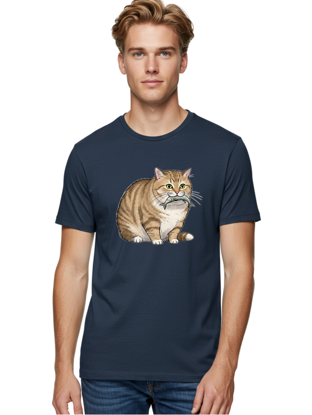 Cat-With-Fish-10 Men'S Graphic Tee, 100% Cotton, Comfortable Casual Summer Wear, Machine Washable, Vintage Camera, Old Camera, Antique Camera, Black Camera, Classic Photography, Photography Equipment, Nostalgic Device, Film Camera, Camera Art Bal989