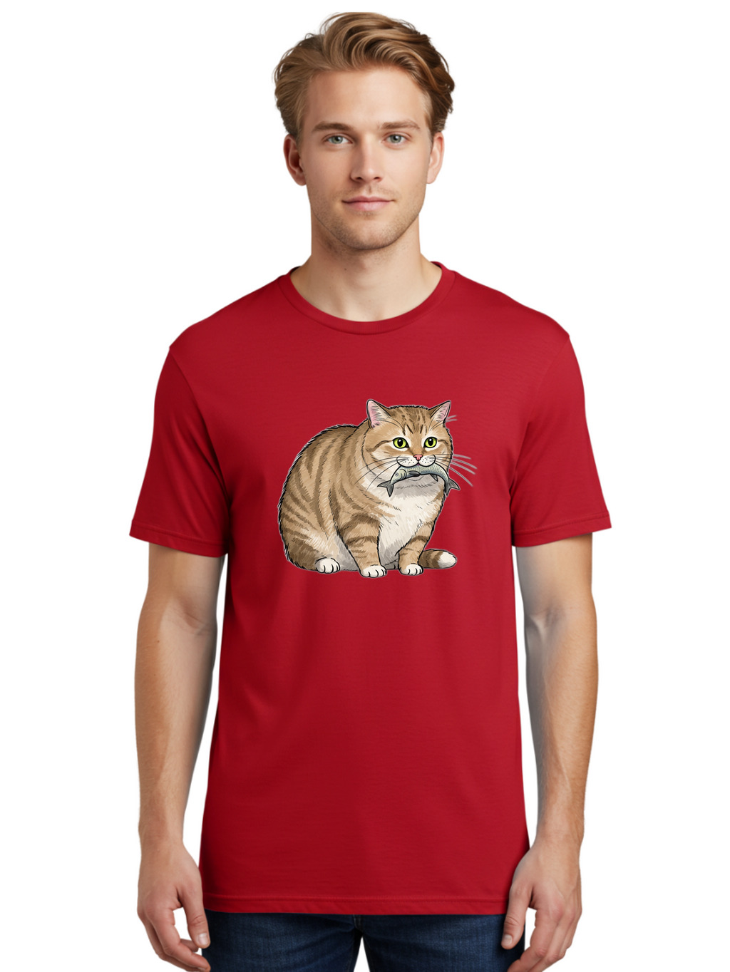 Cat-With-Fish-10 Men'S Graphic Tee, 100% Cotton, Comfortable Casual Summer Wear, Machine Washable, Vintage Camera, Old Camera, Antique Camera, Black Camera, Classic Photography, Photography Equipment, Nostalgic Device, Film Camera, Camera Art Bal989