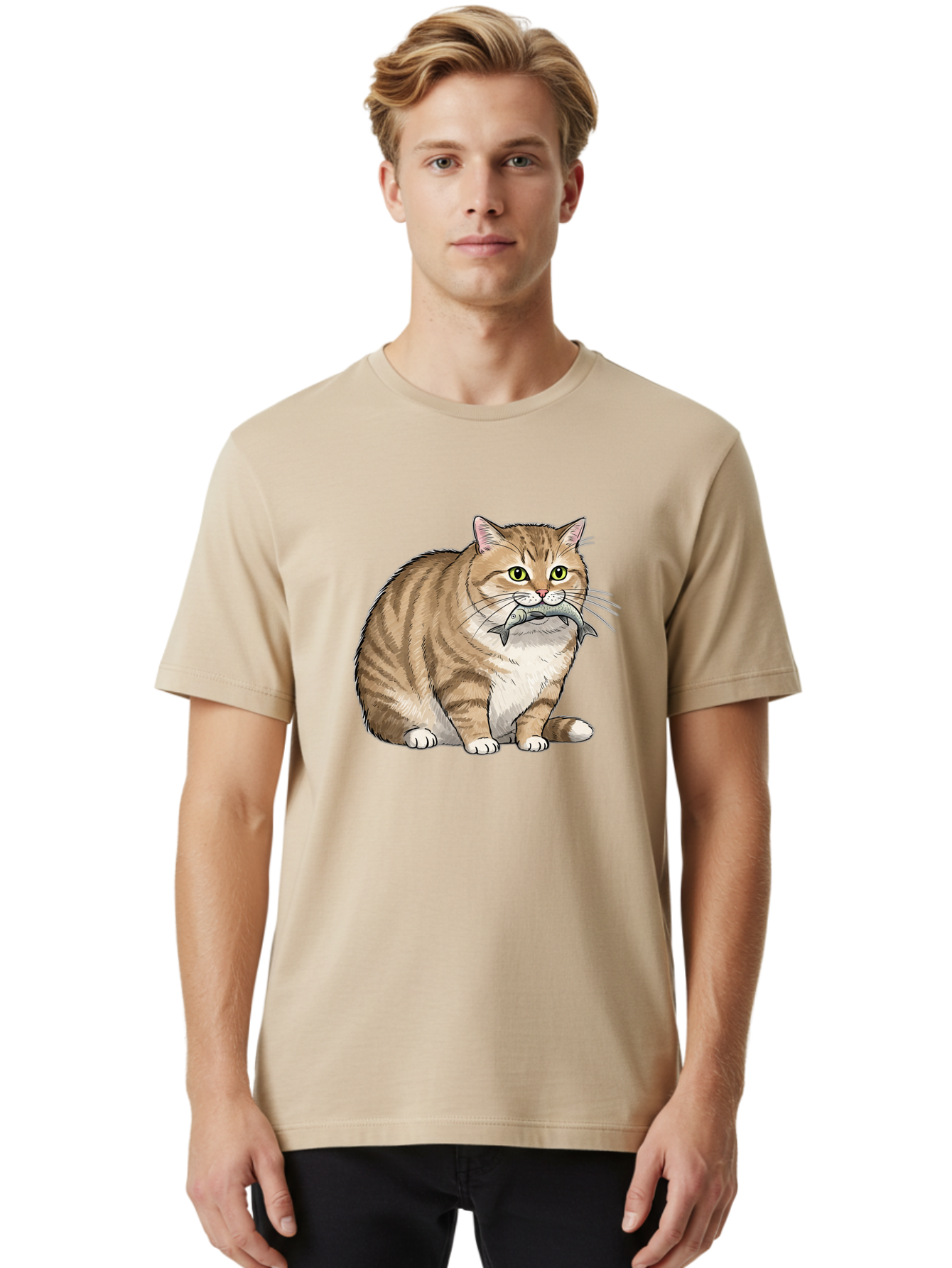 Cat-With-Fish-10 Men'S Graphic Tee, 100% Cotton, Comfortable Casual Summer Wear, Machine Washable, Vintage Camera, Old Camera, Antique Camera, Black Camera, Classic Photography, Photography Equipment, Nostalgic Device, Film Camera, Camera Art Bal989