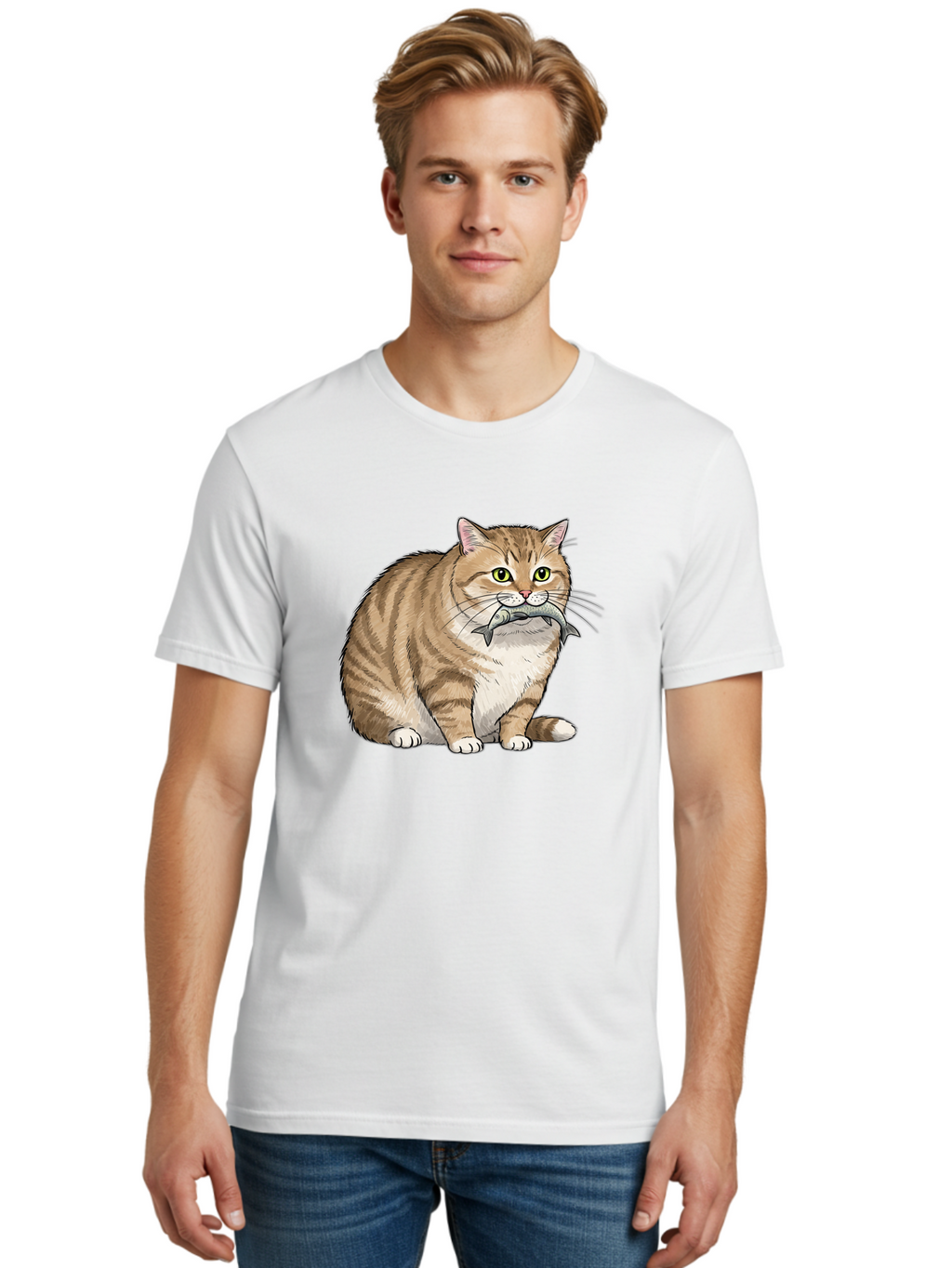 Cat-With-Fish-10 Men'S Graphic Tee, 100% Cotton, Comfortable Casual Summer Wear, Machine Washable, Vintage Camera, Old Camera, Antique Camera, Black Camera, Classic Photography, Photography Equipment, Nostalgic Device, Film Camera, Camera Art Bal989