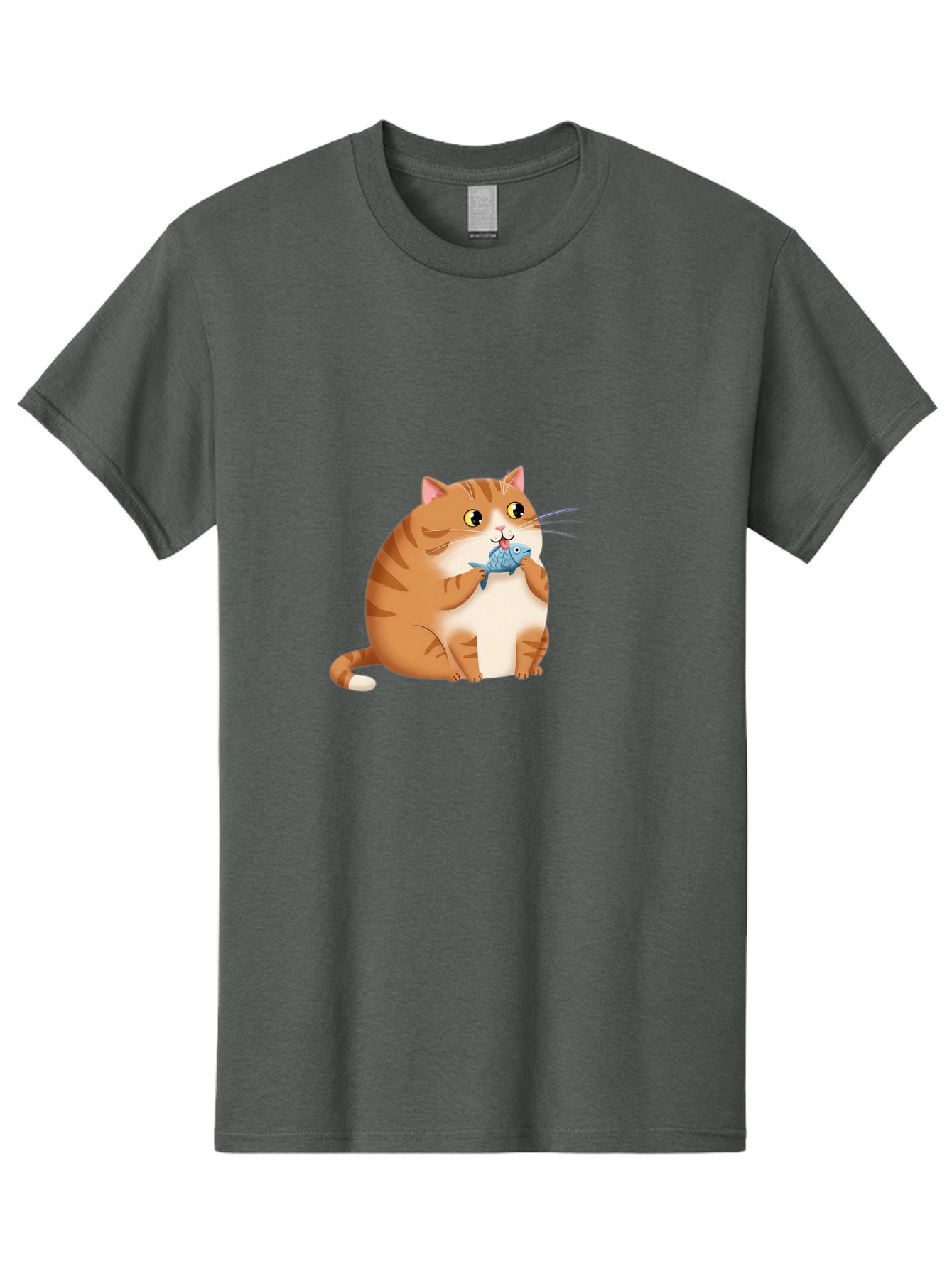 Cat-With-Fish-2 Men'S Graphic Tee, 100% Cotton, Comfortable Casual Summer Wear, Machine Washable, Vintage Camera, Old Camera, Antique Camera, Black Camera, Classic Photography, Photography Equipment, Nostalgic Device, Film Camera, Camera Art Bal990