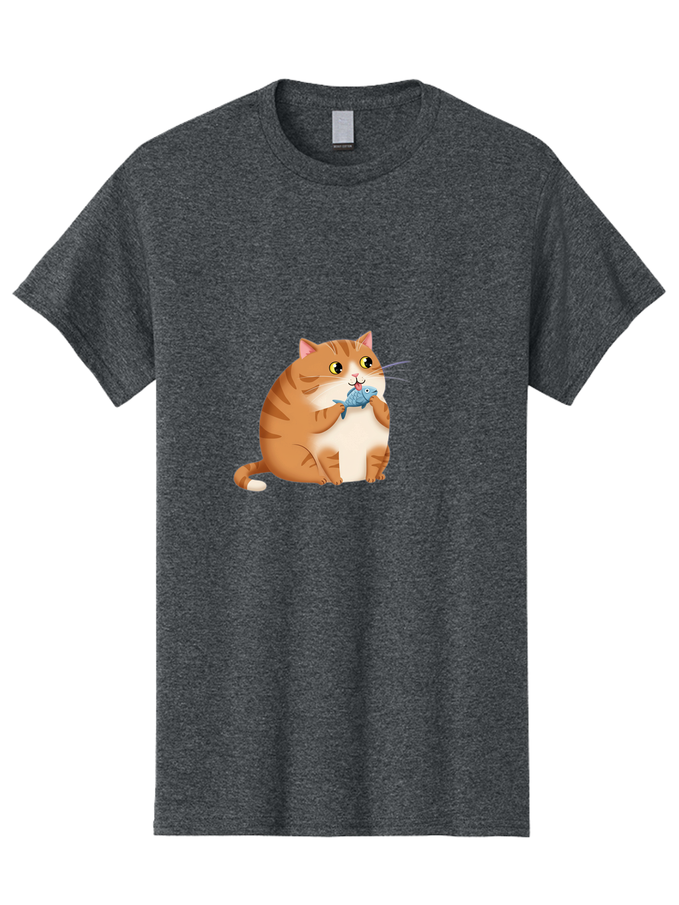 Cat-With-Fish-2 Men'S Graphic Tee, 100% Cotton, Comfortable Casual Summer Wear, Machine Washable, Vintage Camera, Old Camera, Antique Camera, Black Camera, Classic Photography, Photography Equipment, Nostalgic Device, Film Camera, Camera Art Bal990
