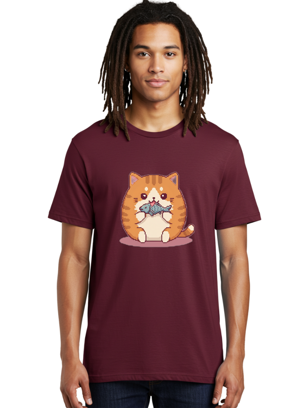 Cat-With-Fish-3 Men'S Graphic Tee, 100% Cotton, Comfortable Casual Summer Wear, Machine Washable, Vintage Camera, Old Camera, Antique Camera, Black Camera, Classic Photography, Photography Equipment, Nostalgic Device, Film Camera, Camera Art Bal991