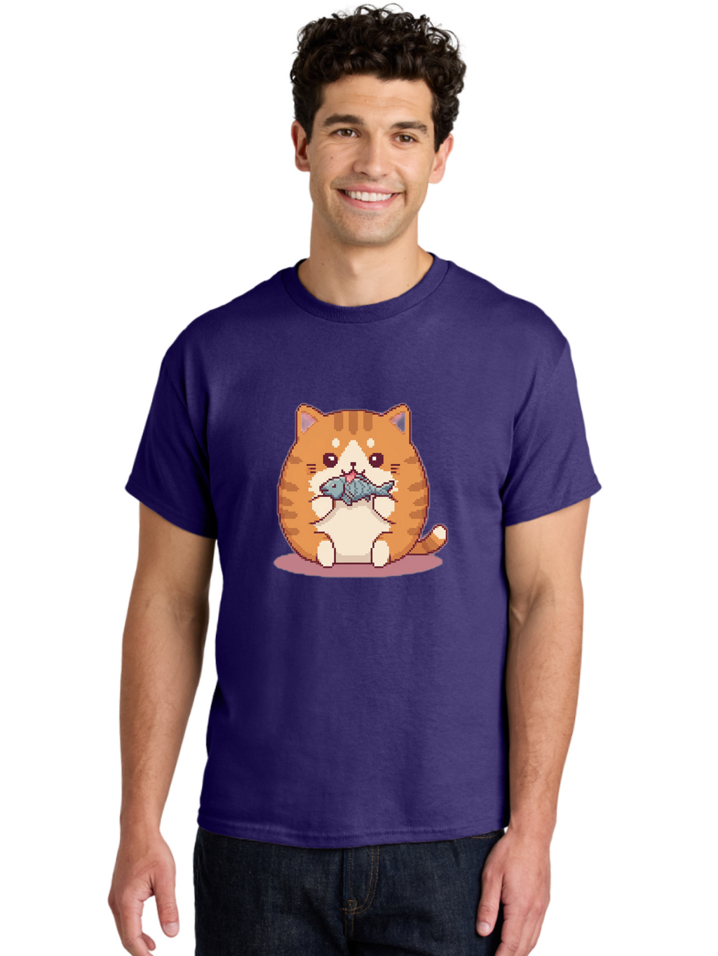 Cat-With-Fish-3 Men'S Graphic Tee, 100% Cotton, Comfortable Casual Summer Wear, Machine Washable, Vintage Camera, Old Camera, Antique Camera, Black Camera, Classic Photography, Photography Equipment, Nostalgic Device, Film Camera, Camera Art Bal991