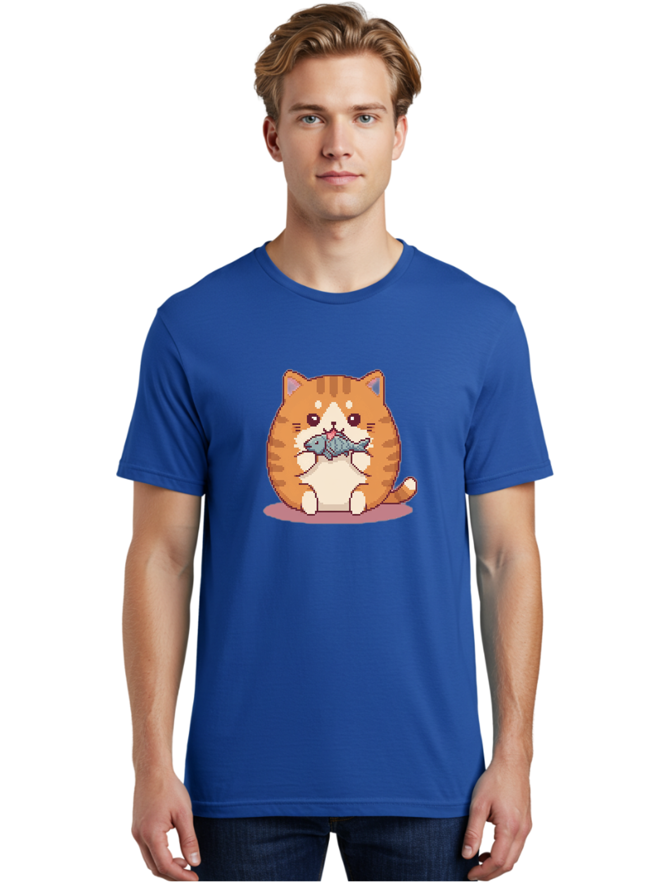 Cat-With-Fish-3 Men'S Graphic Tee, 100% Cotton, Comfortable Casual Summer Wear, Machine Washable, Vintage Camera, Old Camera, Antique Camera, Black Camera, Classic Photography, Photography Equipment, Nostalgic Device, Film Camera, Camera Art Bal991